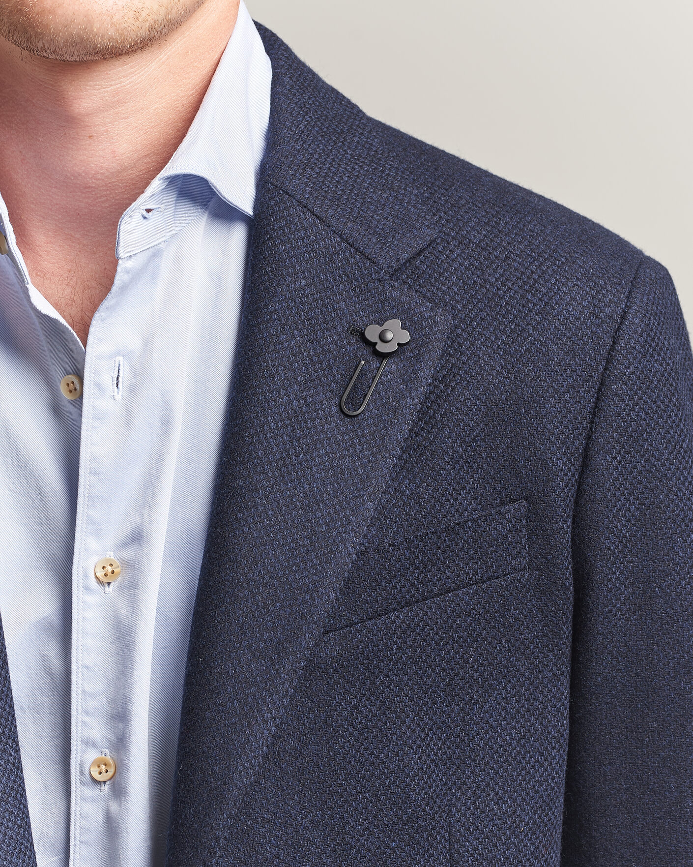 Herr | Kavajer | Lardini | Wool/Cashmere Blazer Navy