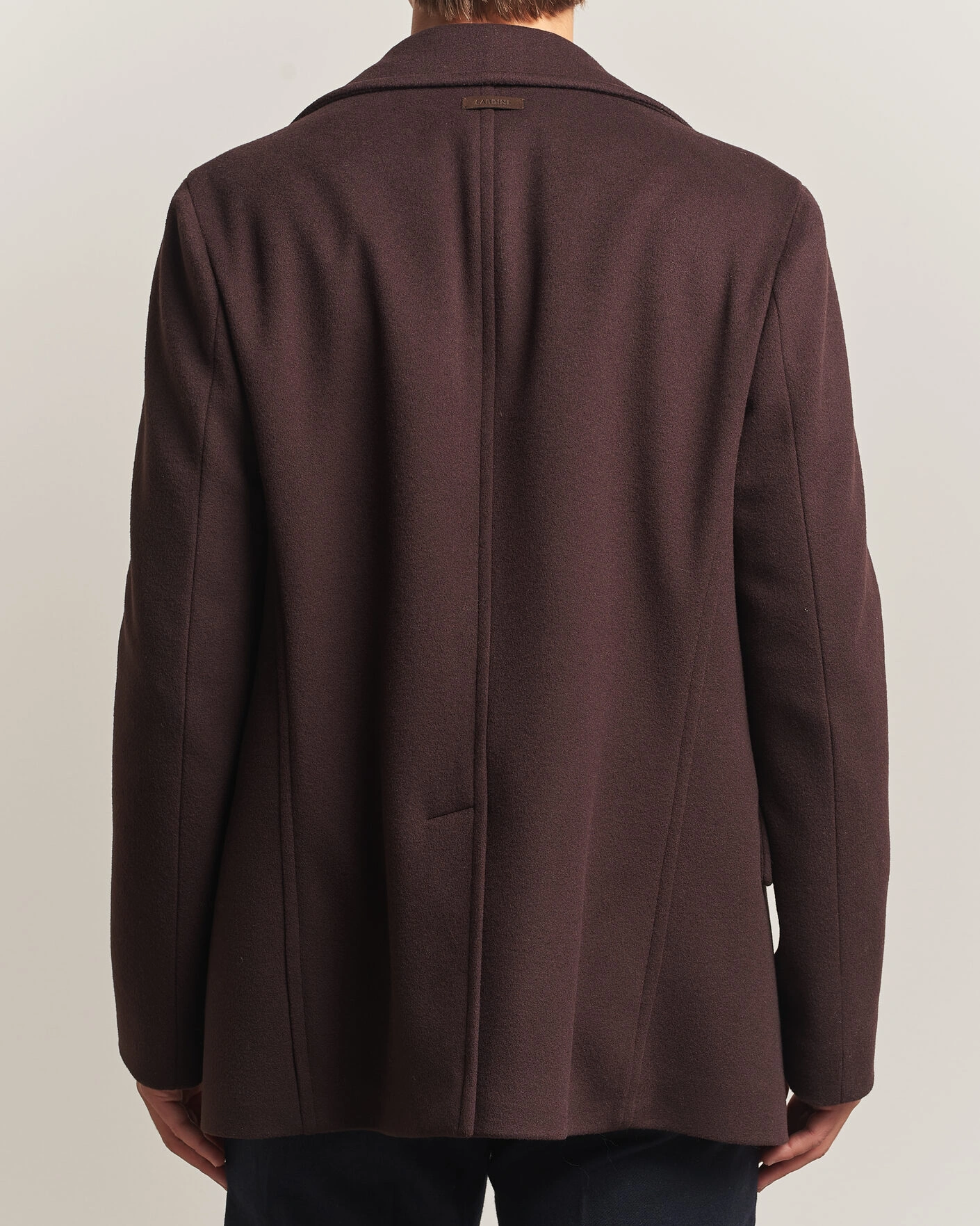Herr | Jackor | Lardini | Wool Peacoat Brown