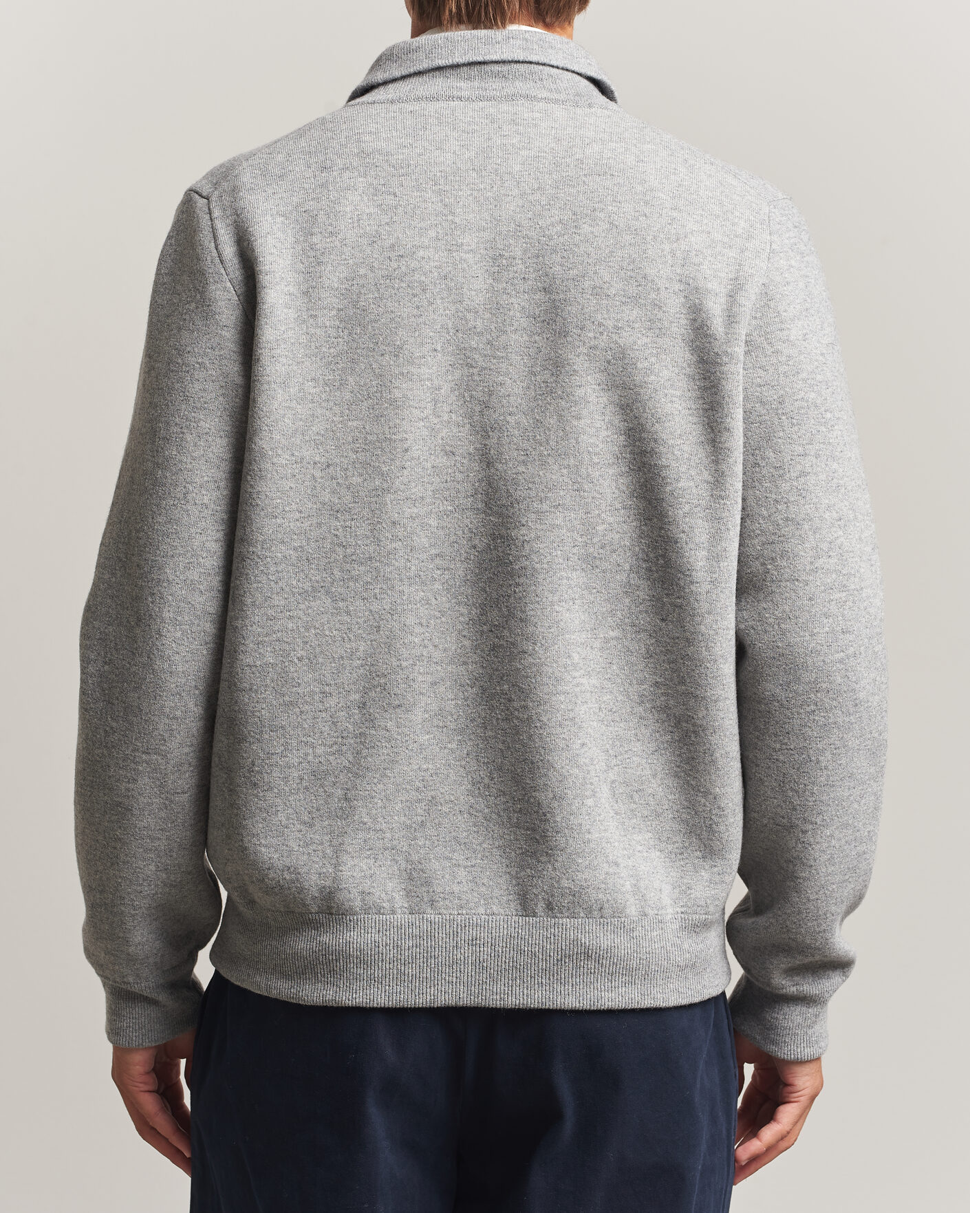 Herr | Jackor | Lardini | Knitted Wool Bomber Jacket Grey