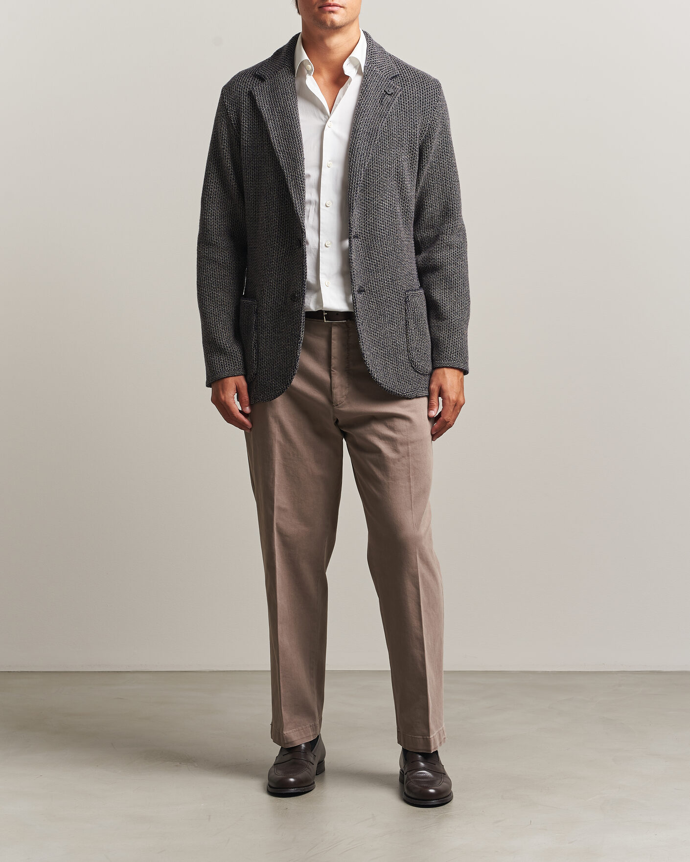 Herr | Kavajer | Lardini | Structured Cashmere Blazer Navy