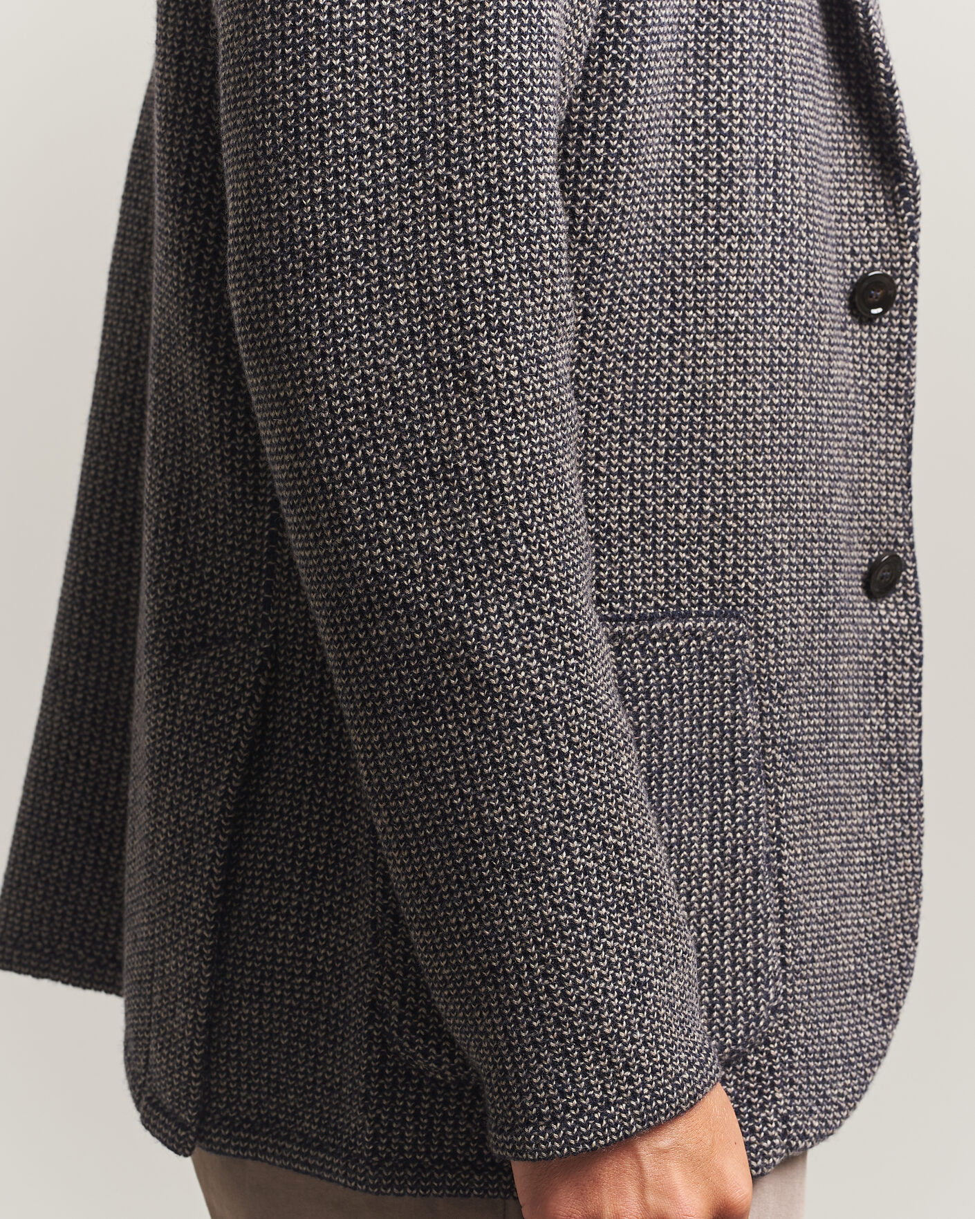 Herr | Kavajer | Lardini | Structured Cashmere Blazer Navy