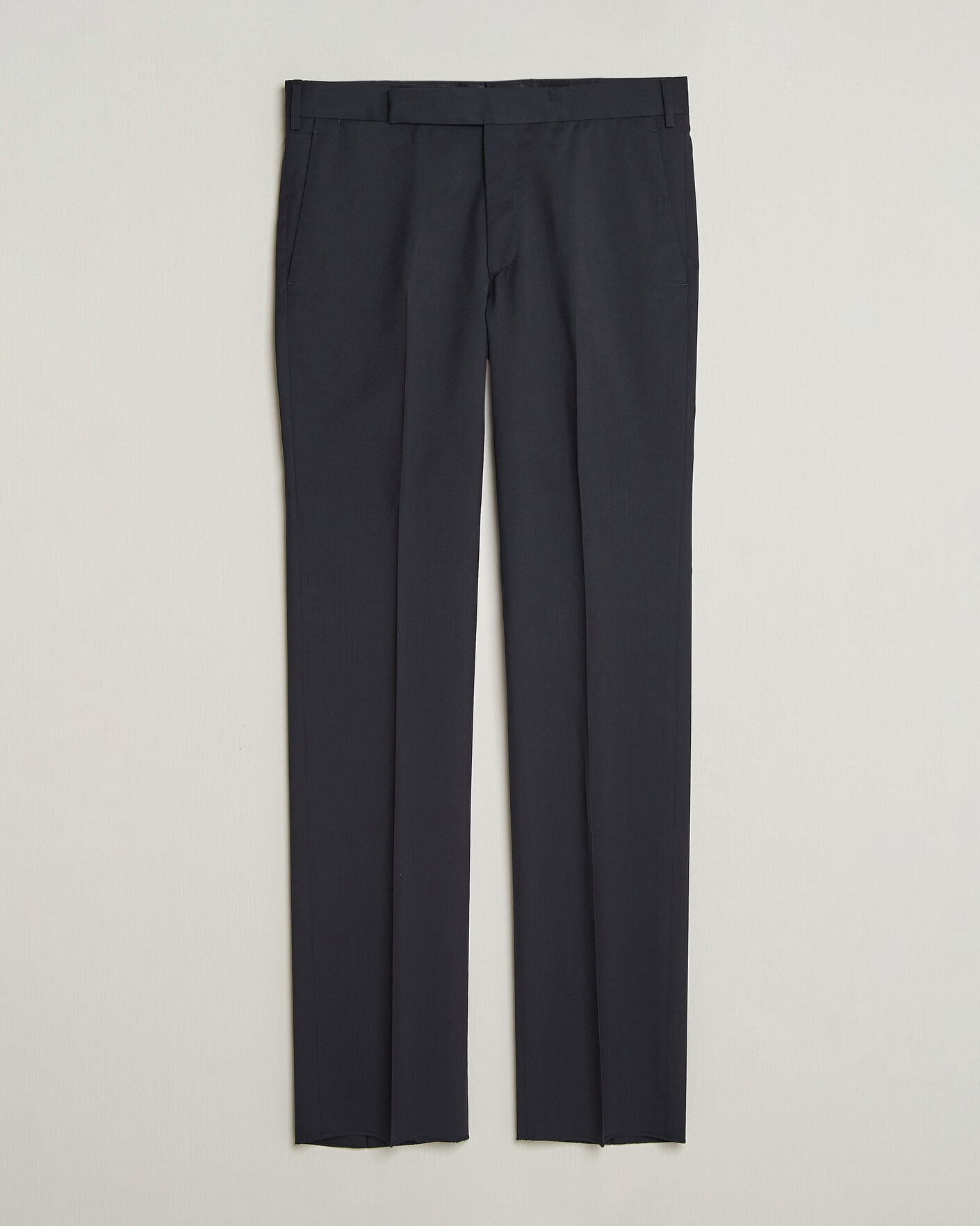 Herr | Byxor | Lardini | Straight Fit Wool Trousers Navy
