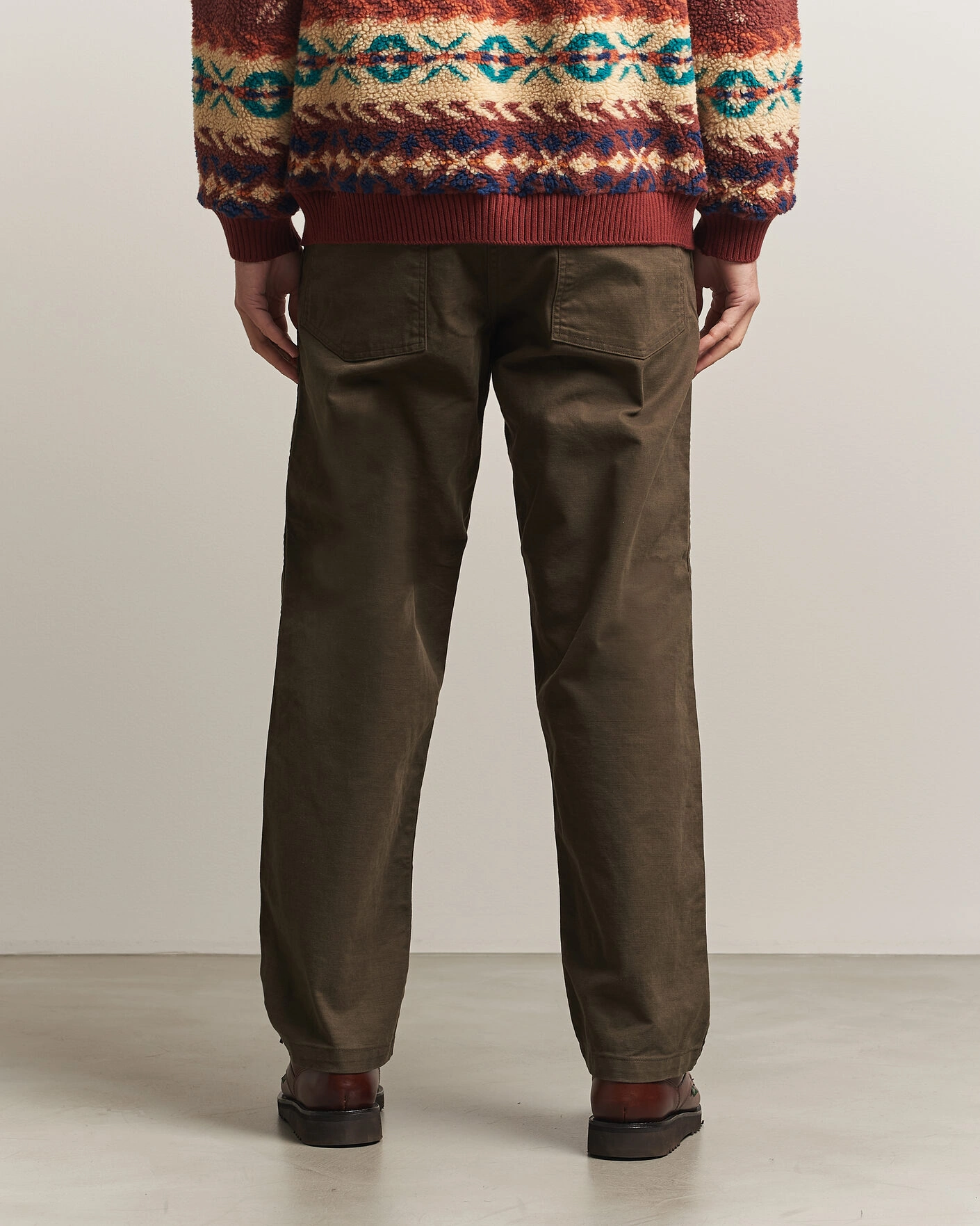 Herr | Byxor | orSlow | Regular Fit Original Sateen Fatigue Pants Coffee Brown