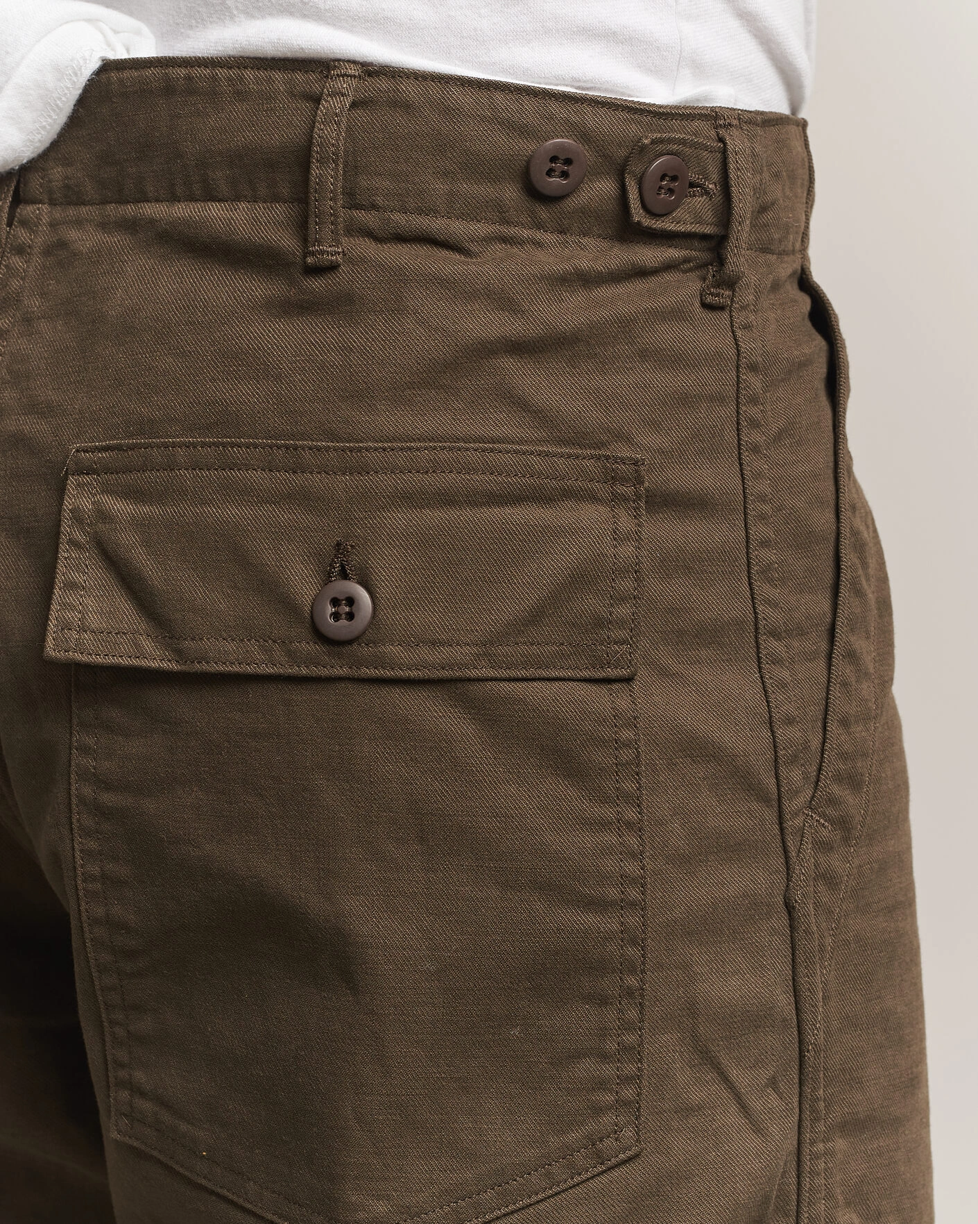 Herr | Byxor | orSlow | Regular Fit Original Sateen Fatigue Pants Coffee Brown