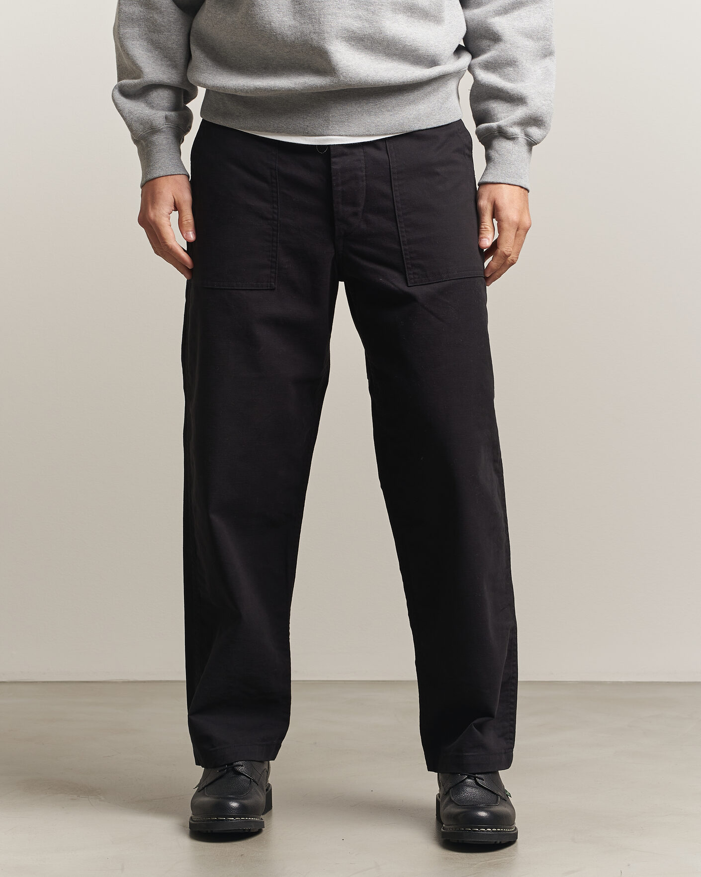 Herr | Byxor | orSlow | Regular Fit Original Sateen Fatigue Pants Black