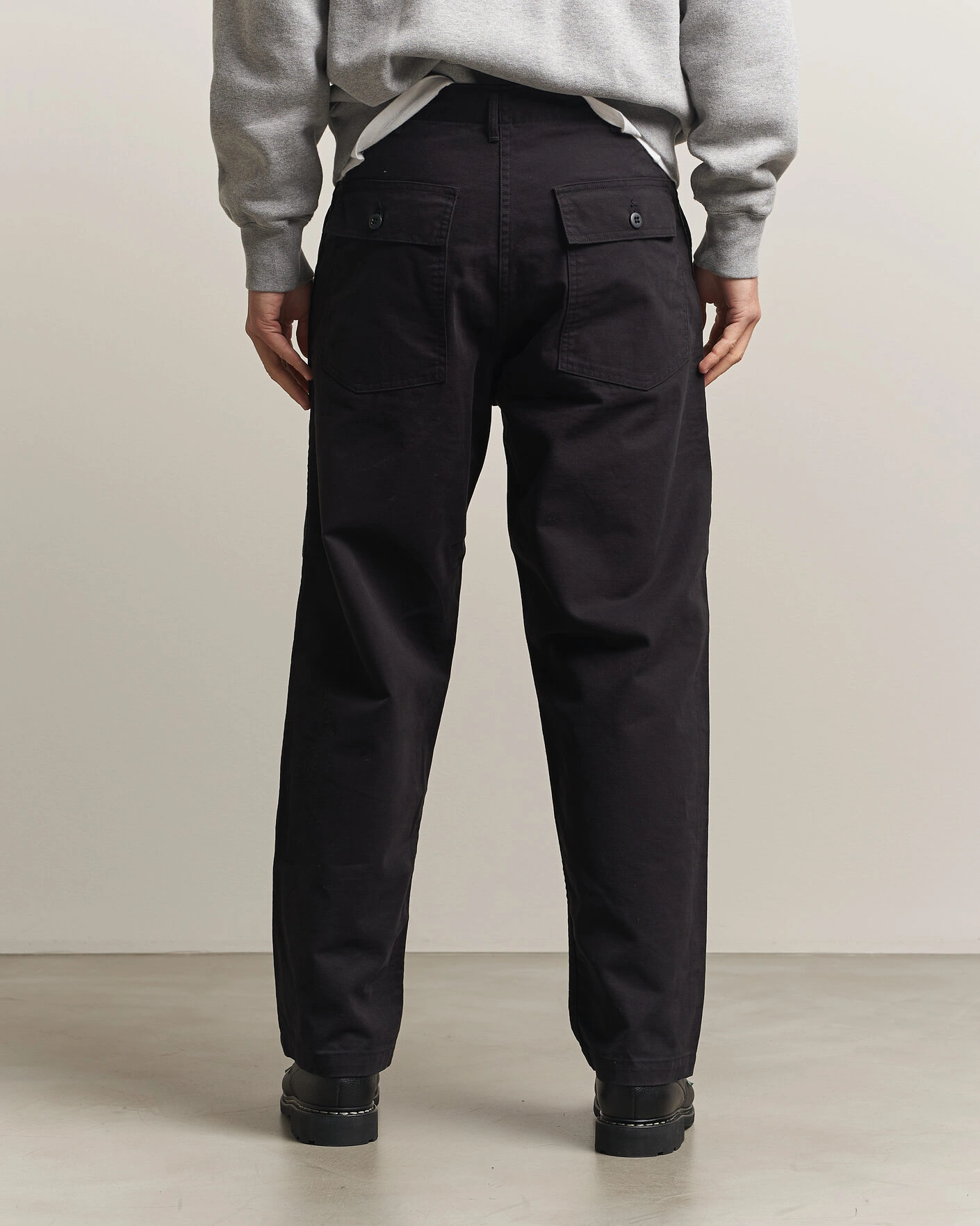 Herr | Byxor | orSlow | Regular Fit Original Sateen Fatigue Pants Black