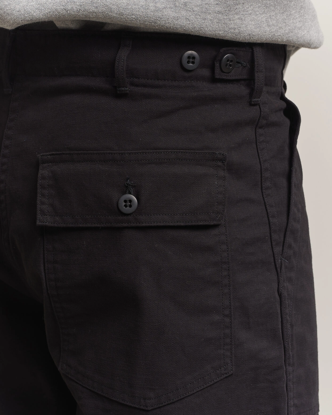 Herr | Byxor | orSlow | Regular Fit Original Sateen Fatigue Pants Black