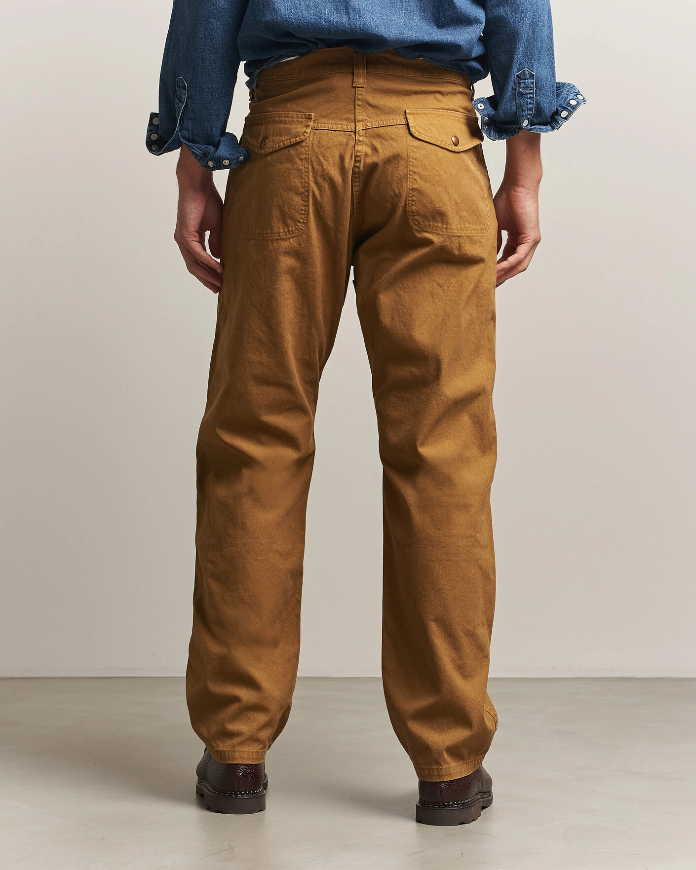 Herr | Byxor | orSlow | Double Knee Work Trousers Brown