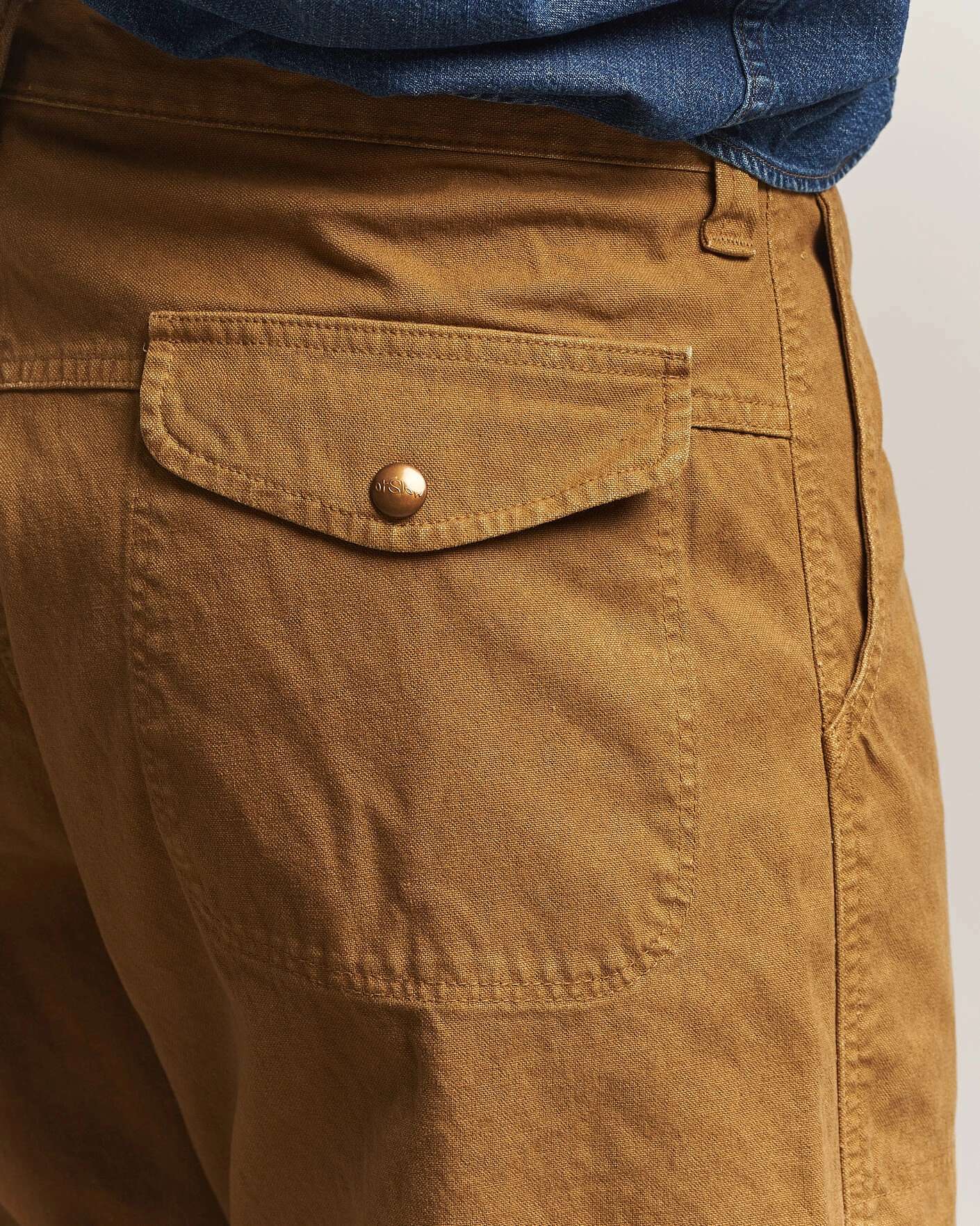 Herr | Byxor | orSlow | Double Knee Work Trousers Brown