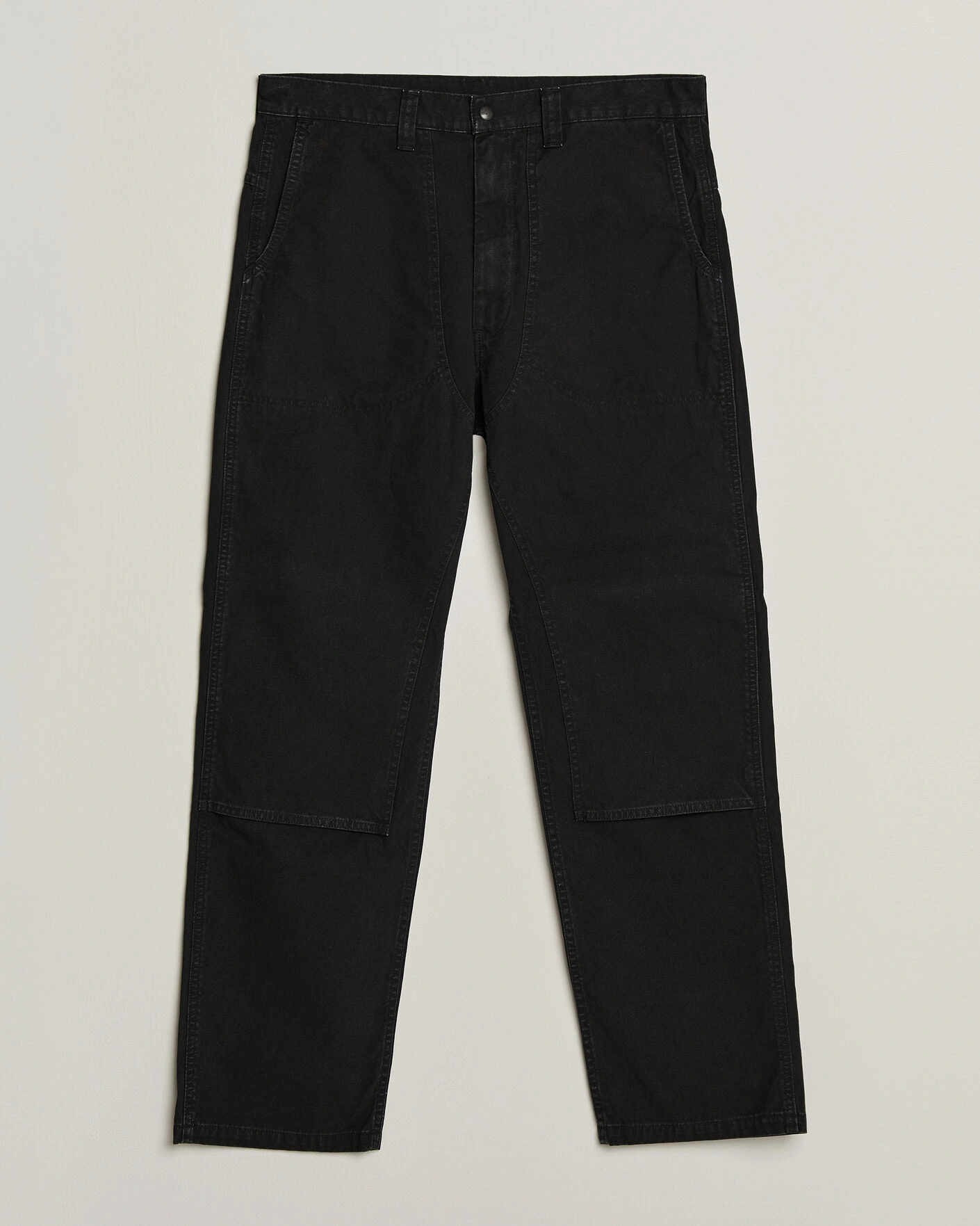 Herr | Byxor | orSlow | Double Knee Work Trousers Black