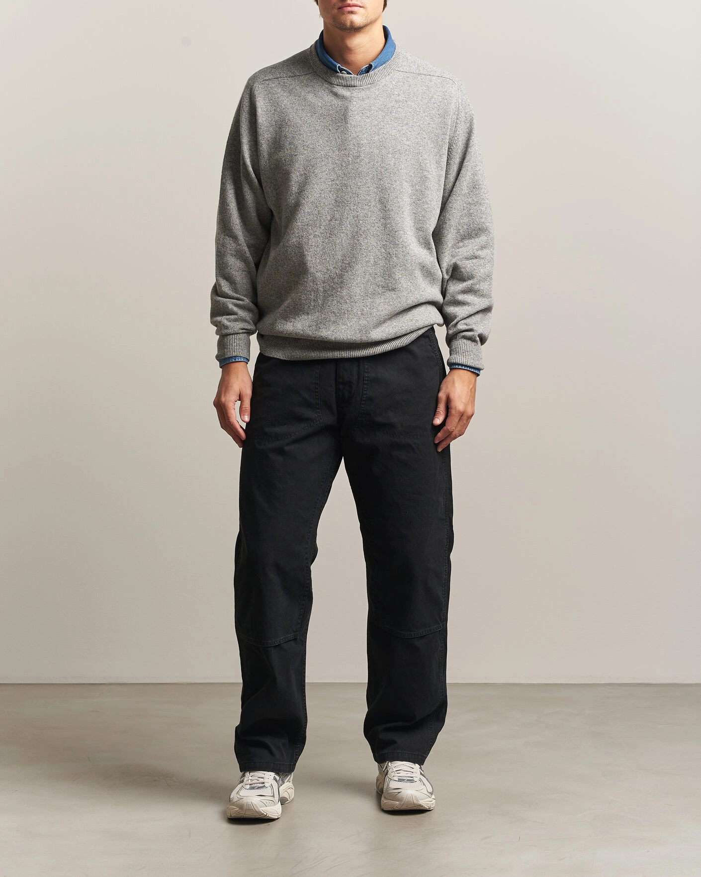 Herr | Byxor | orSlow | Double Knee Work Trousers Black