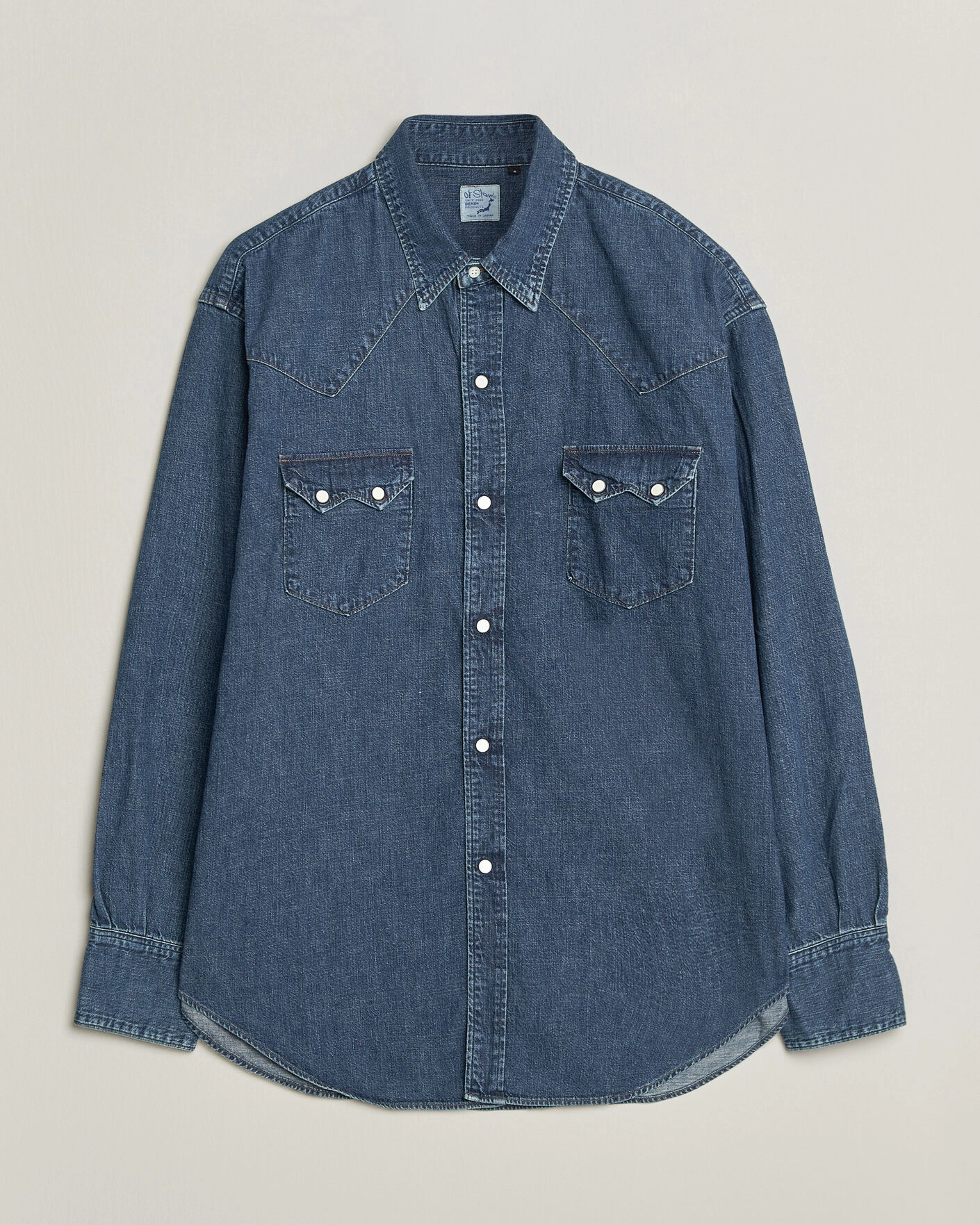 Herr | Skjortor | orSlow | Denim Western Shirt Vintage Indigo