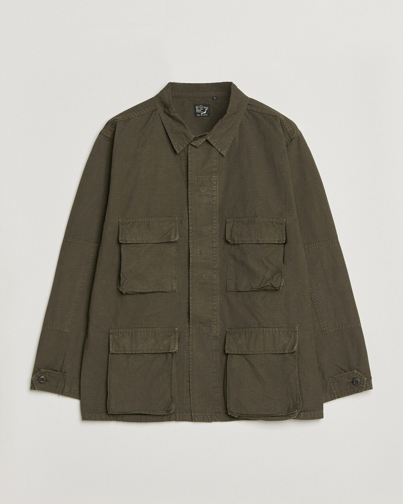 Herr | Jackor | orSlow | B.D.U. Stone Washed Jacket Coffee Brown