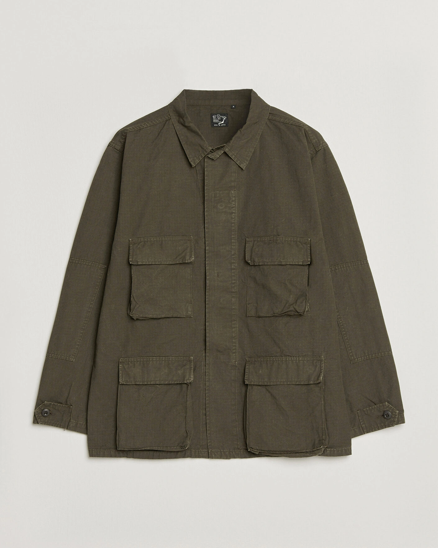 Herr | Jackor | orSlow | B.D.U. Stone Washed Jacket Coffee Brown