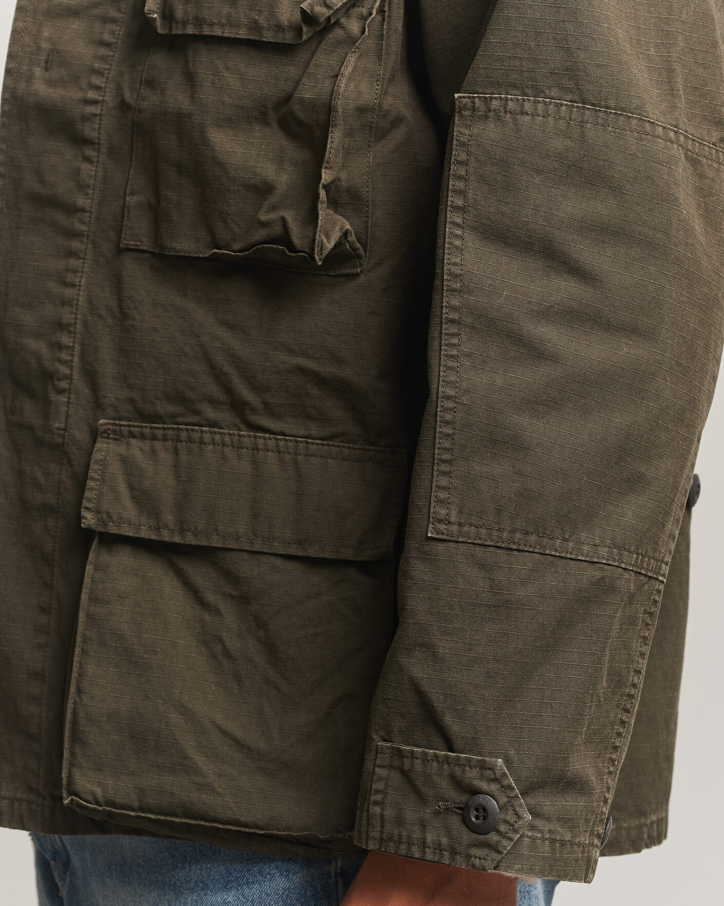 Herr | Jackor | orSlow | B.D.U. Stone Washed Jacket Coffee Brown