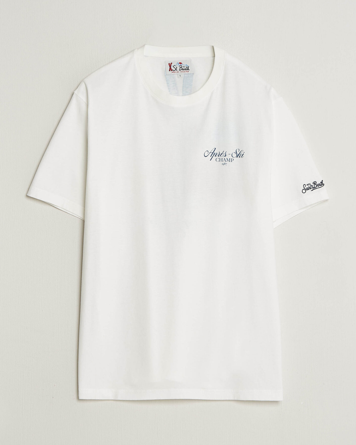 Herr | T-Shirts | MC2 Saint Barth | Back Printed Cotton T-Shirt Ski Post Race