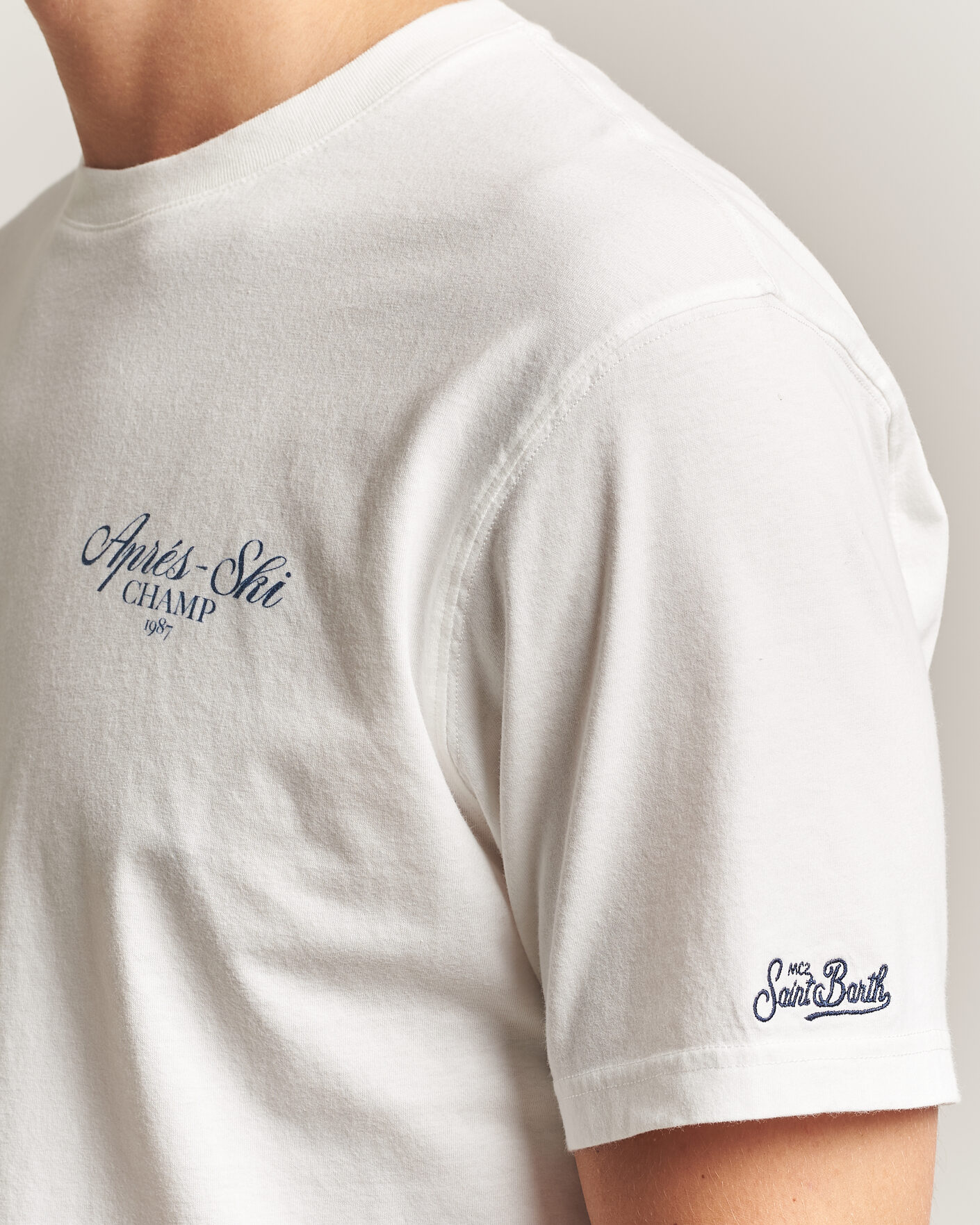 Herr | T-Shirts | MC2 Saint Barth | Back Printed Cotton T-Shirt Ski Post Race