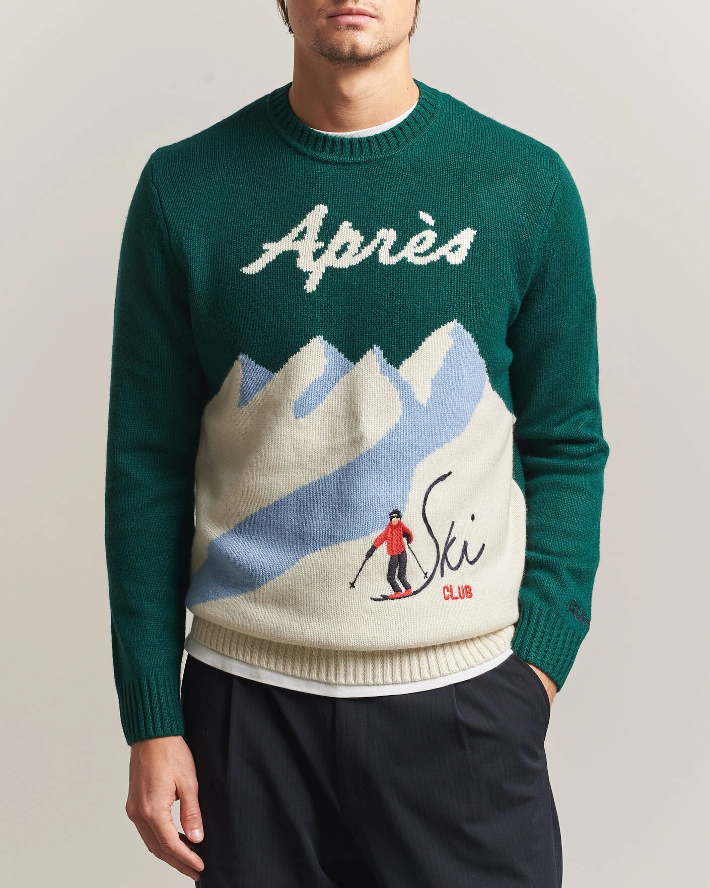 Herr | Tröjor | MC2 Saint Barth | Bombardino Printed Sweater Apres Ski Club