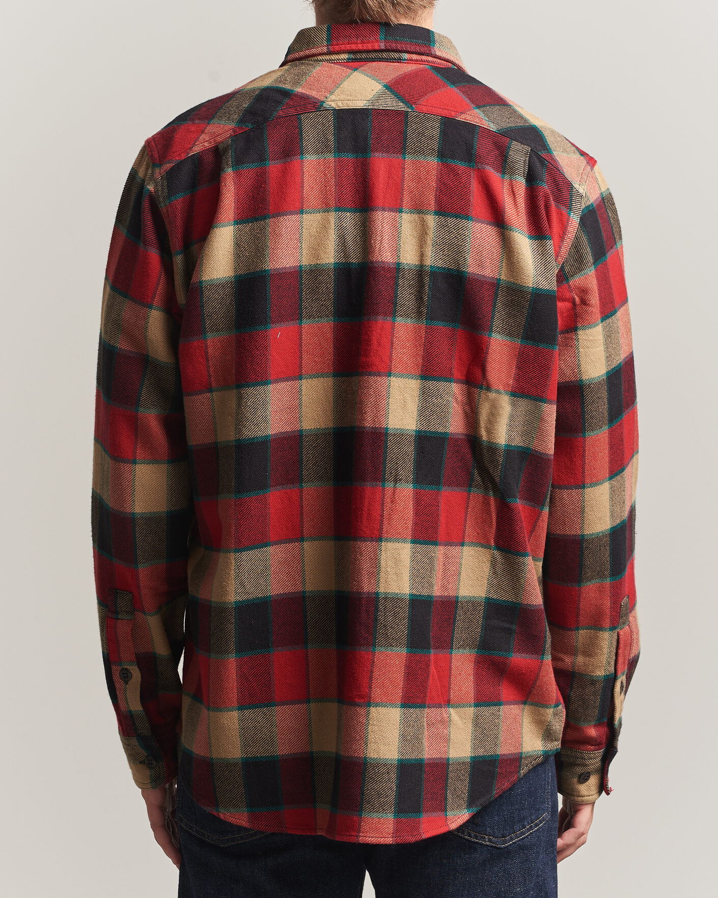 Herr | Skjortor | Filson | Vintage Flannel Work Shirt Red/Cream