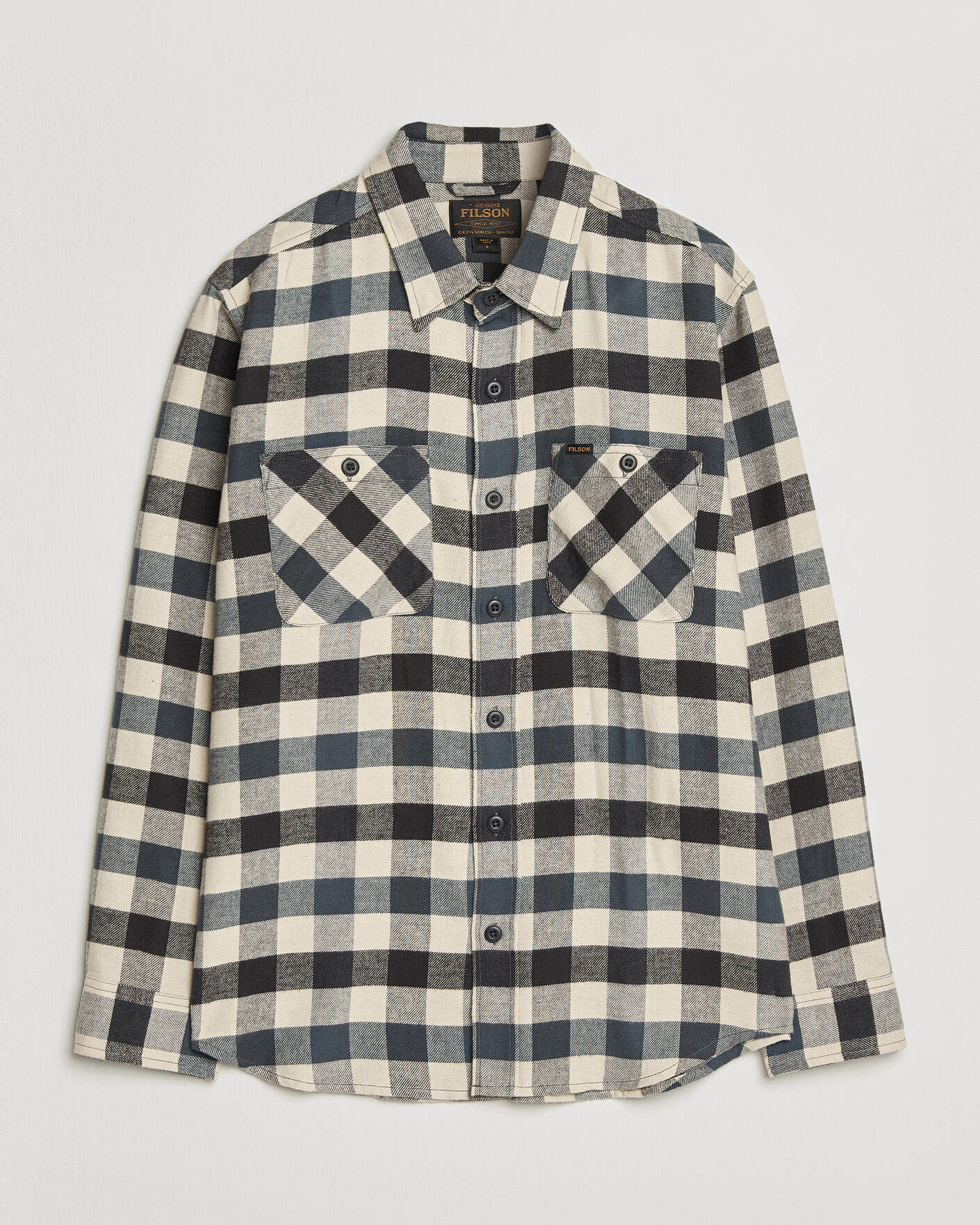 Herr | Skjortor | Filson | The Rangeland Flannel Shirt Charcoal