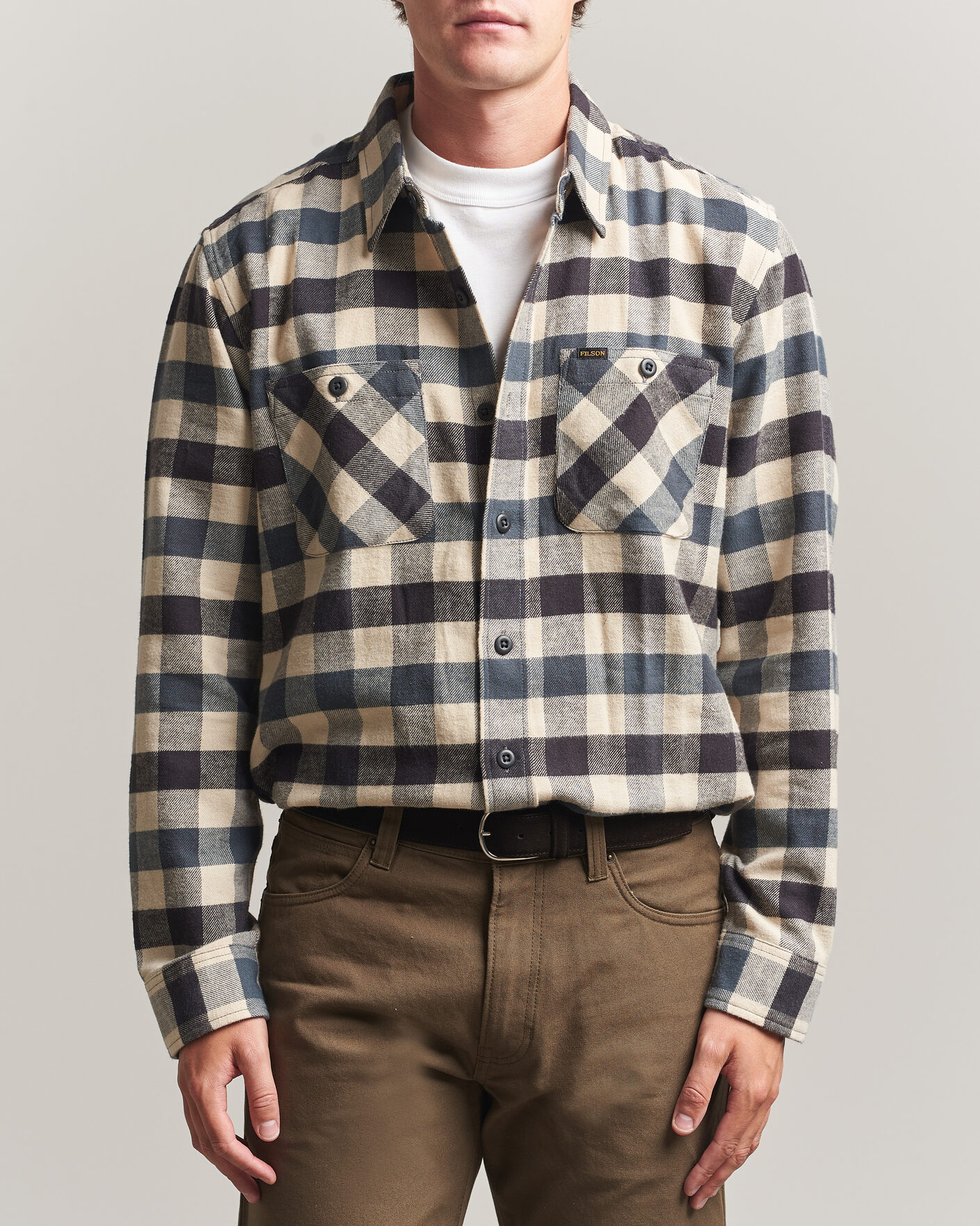 Herr | Skjortor | Filson | The Rangeland Flannel Shirt Charcoal