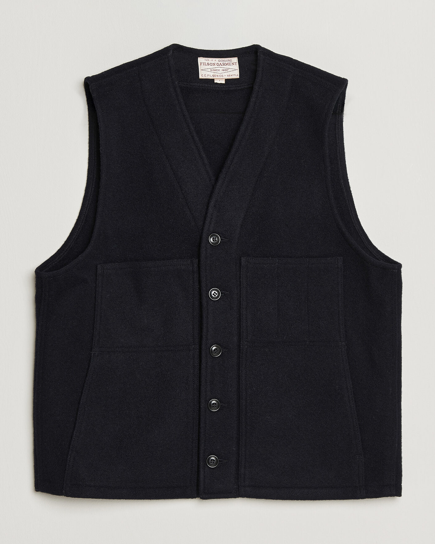 Herr | Västar | Filson | Mackinaw Wool Vest Navy