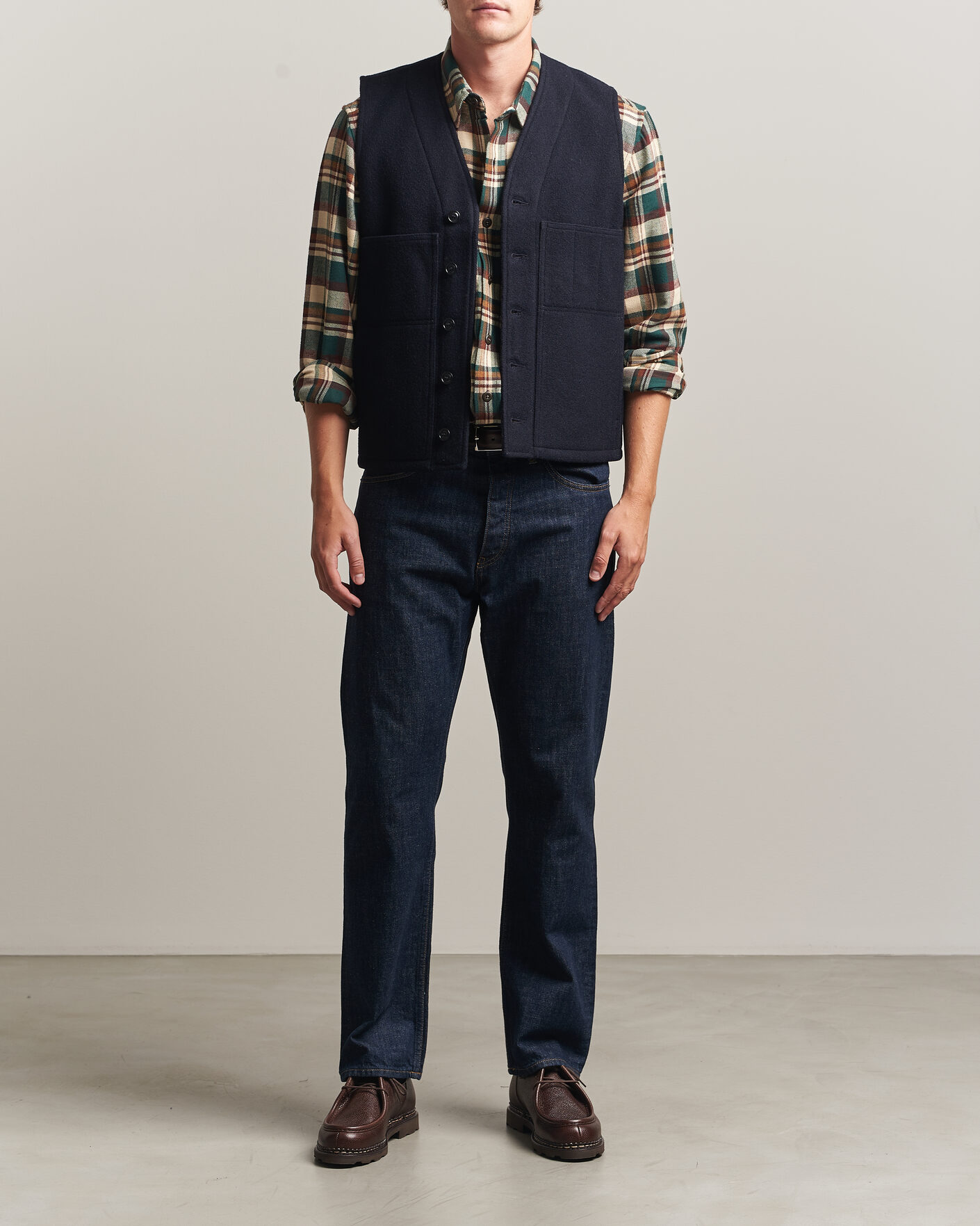 Herr | Västar | Filson | Mackinaw Wool Vest Navy