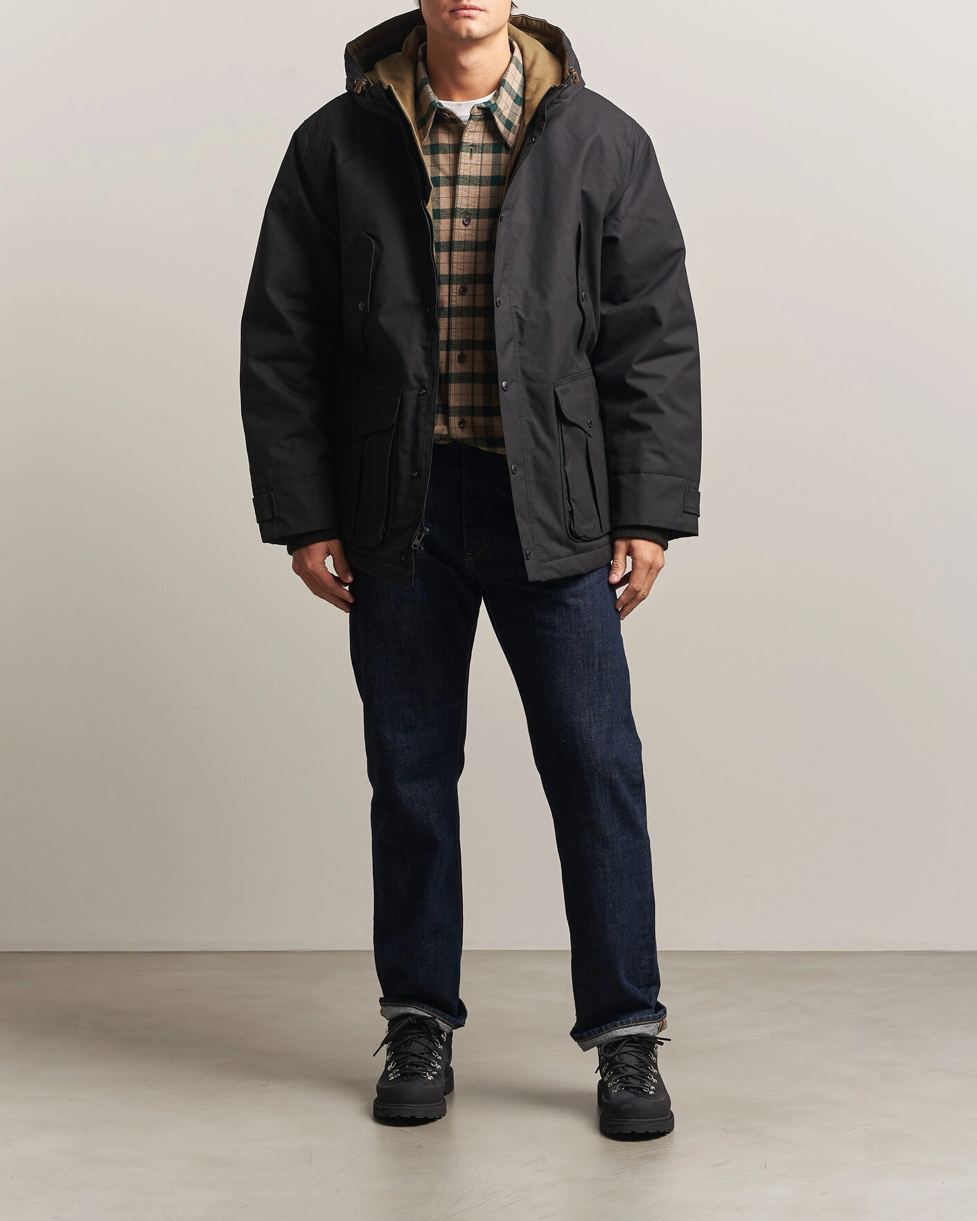 Herr | Jackor | Filson | Waxed Mountain Parka Black