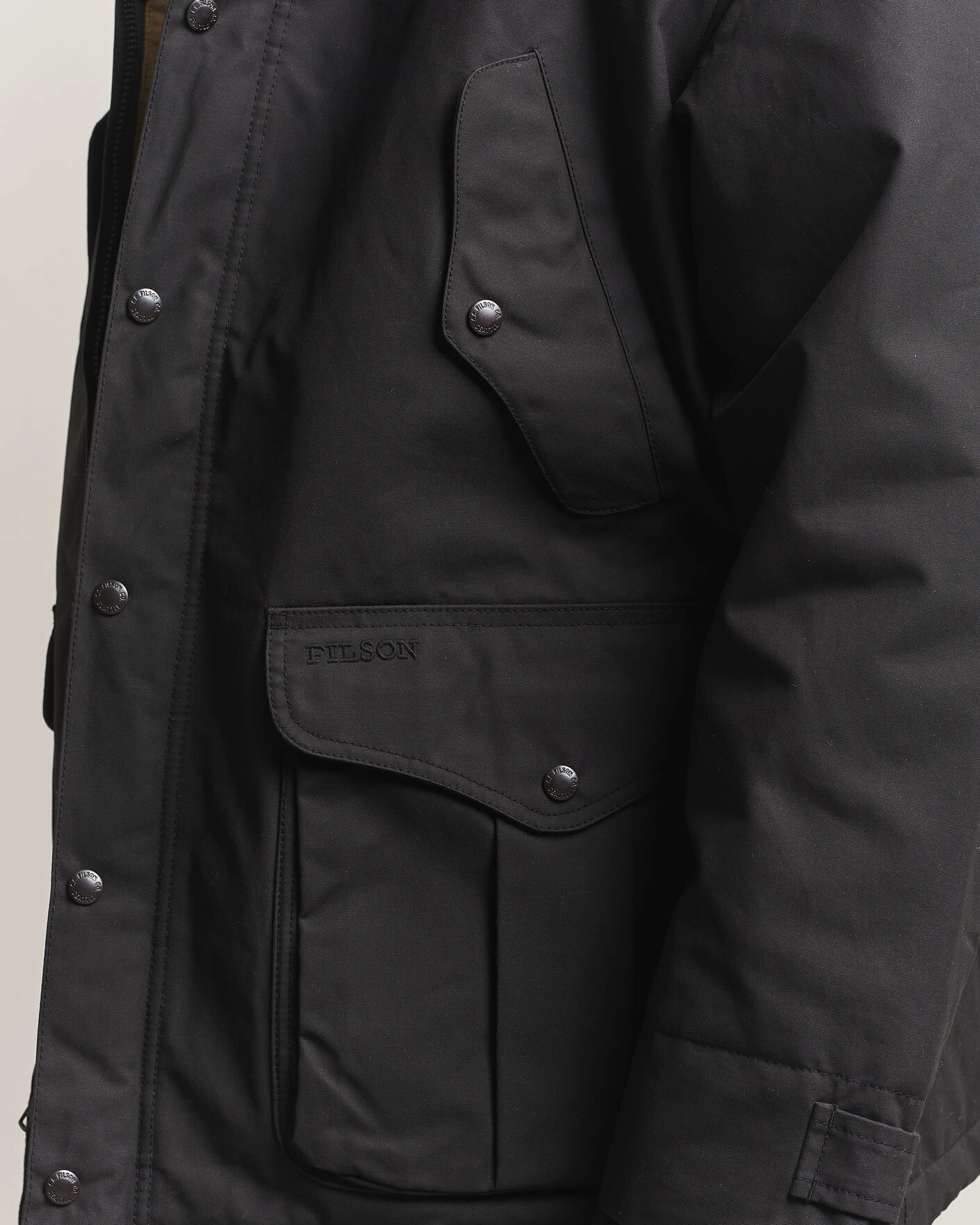 Herr | Jackor | Filson | Waxed Mountain Parka Black