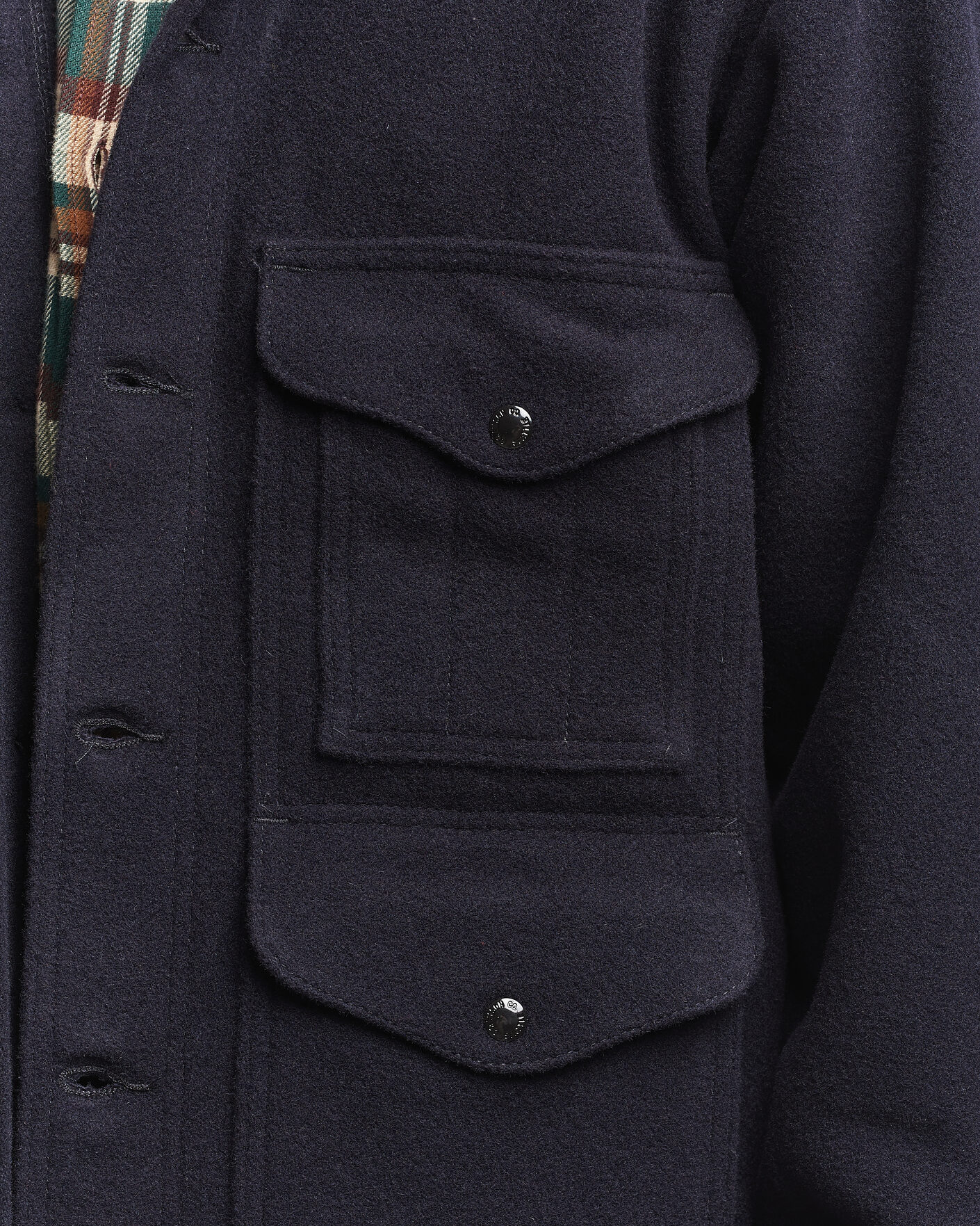 Herr | Jackor | Filson | Mackinaw Wool Cruiser Dark Navy
