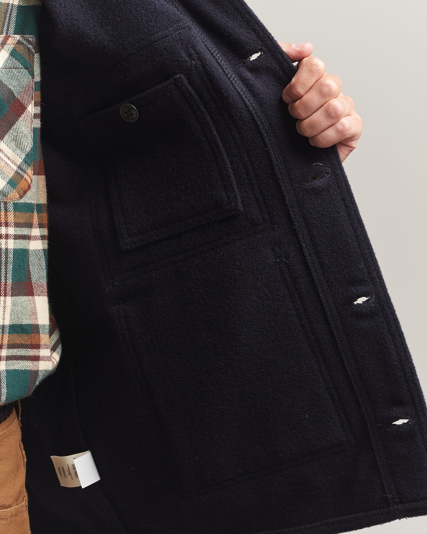 Herr | Jackor | Filson | Mackinaw Wool Cruiser Dark Navy