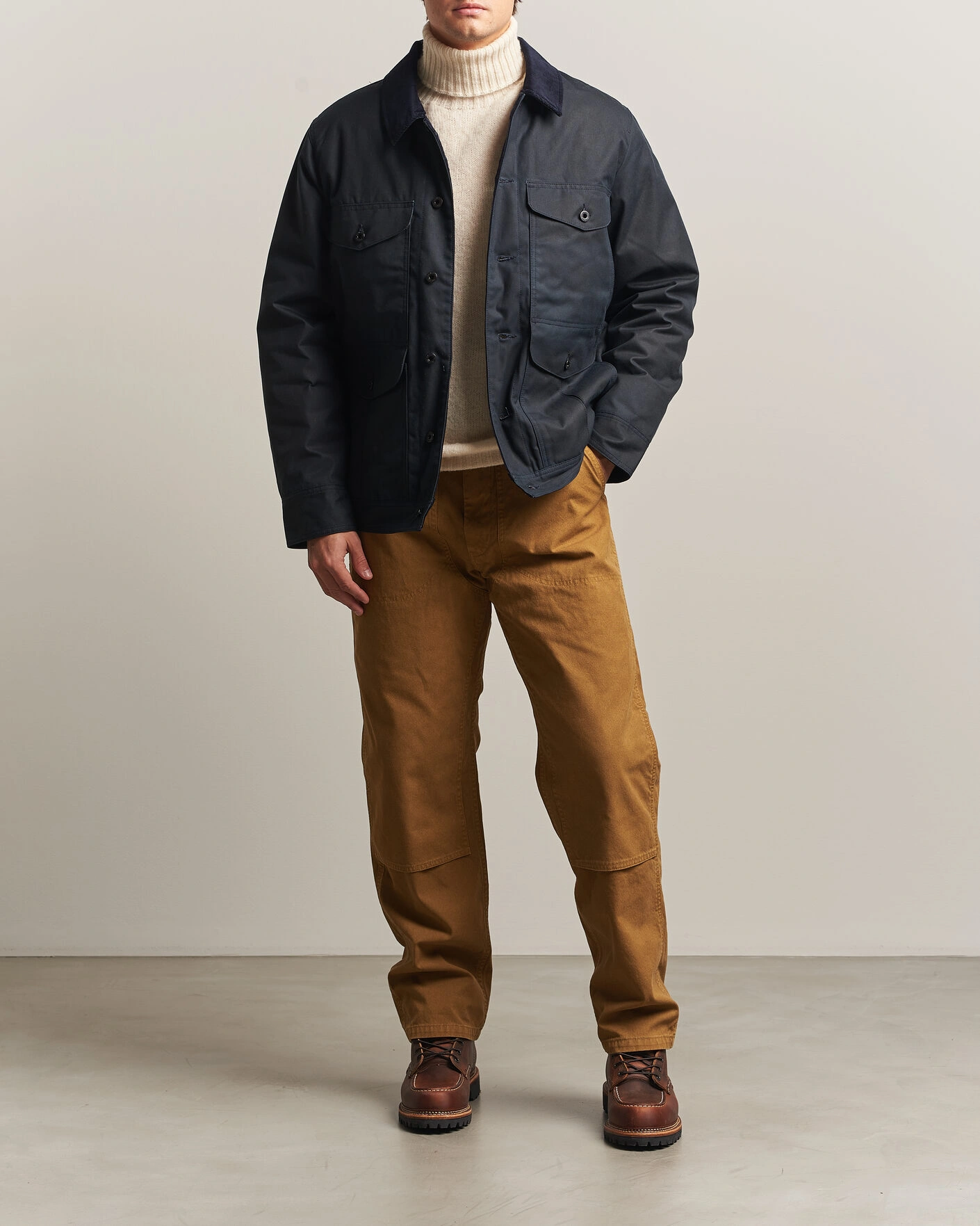 Herr | Jackor | Filson | Journeyman Cotton Shelter Cloth Jacket Harbor Blue