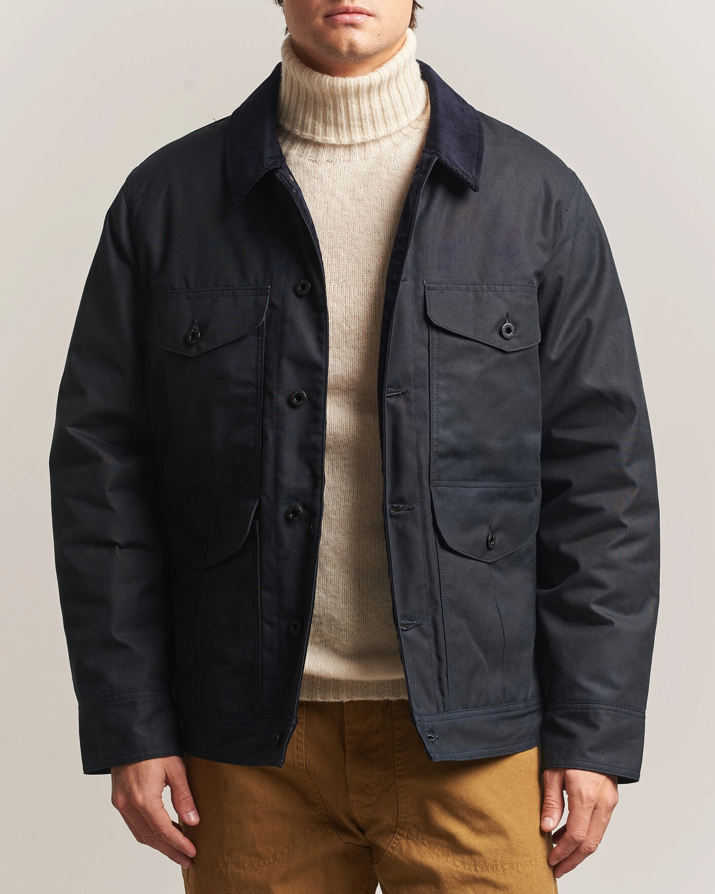 Herr | Jackor | Filson | Journeyman Cotton Shelter Cloth Jacket Harbor Blue