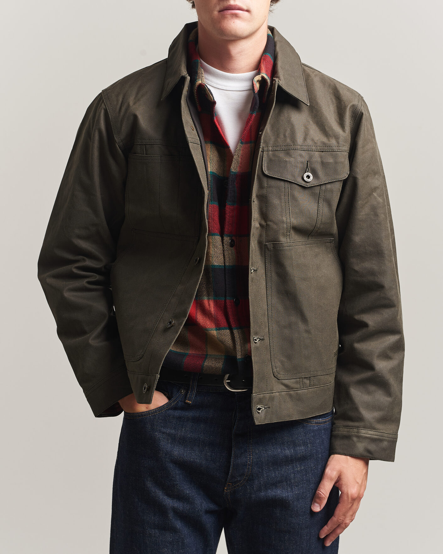 Herr | Jackor | Filson | Short Lined Tin Cloth Cruiser Beluga