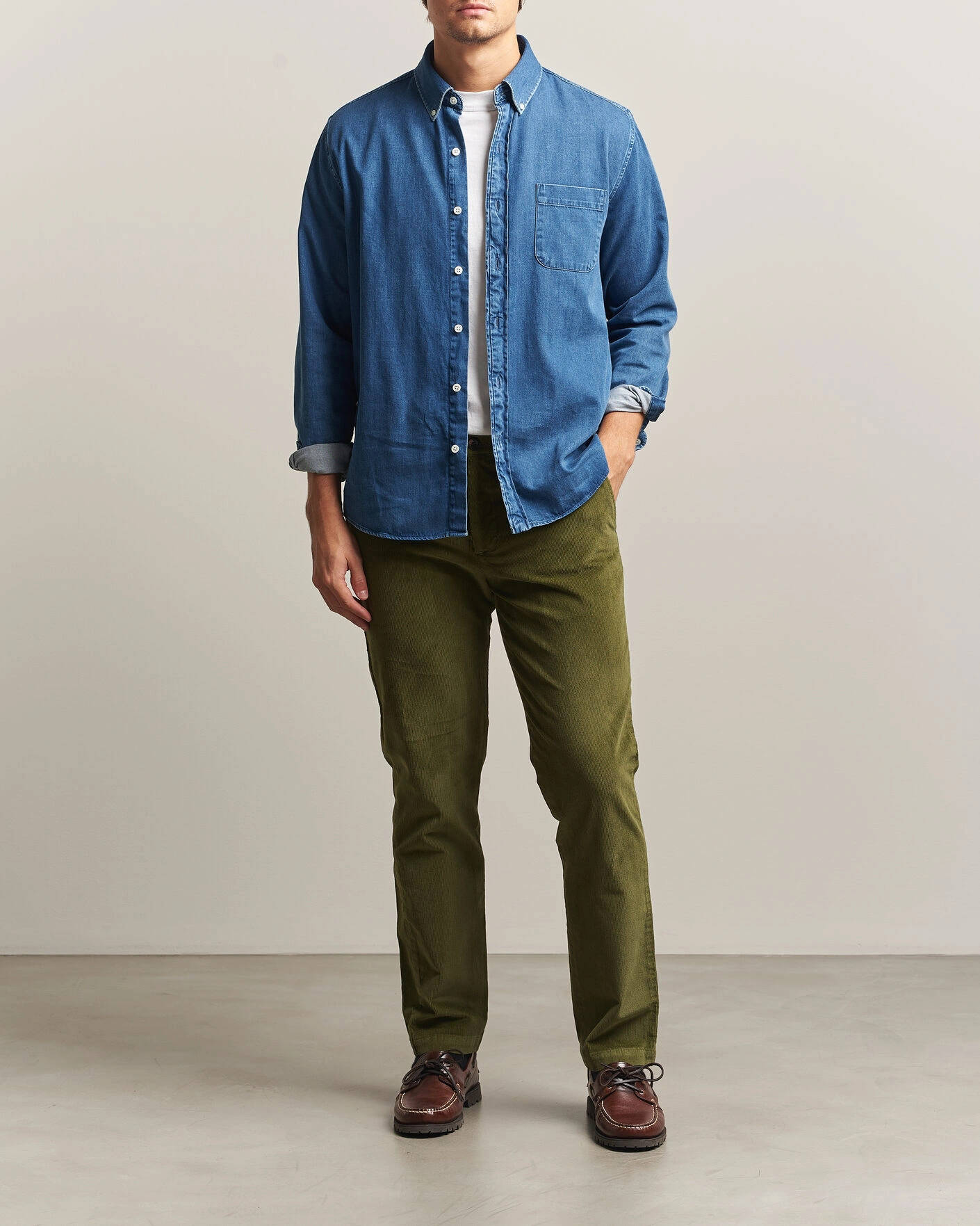 Herr | Byxor | Dockers | Cotton Slim Chino Winter Moss