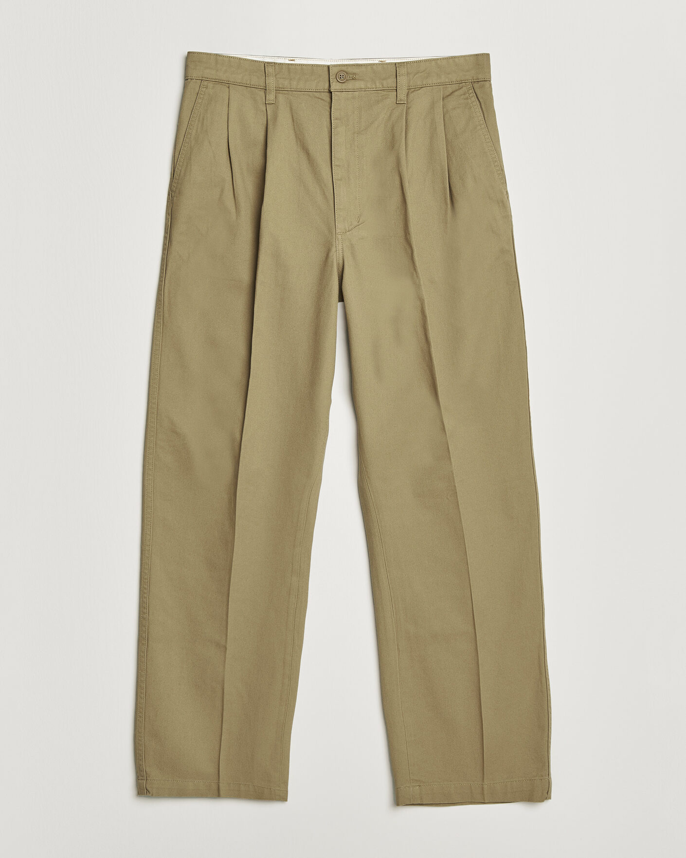 Herr | Byxor | Dockers | Original Pleated Chino Loose British Khaki