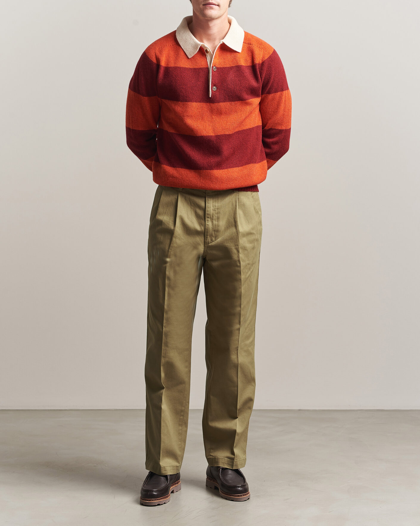 Herr | Byxor | Dockers | Original Pleated Chino Loose British Khaki