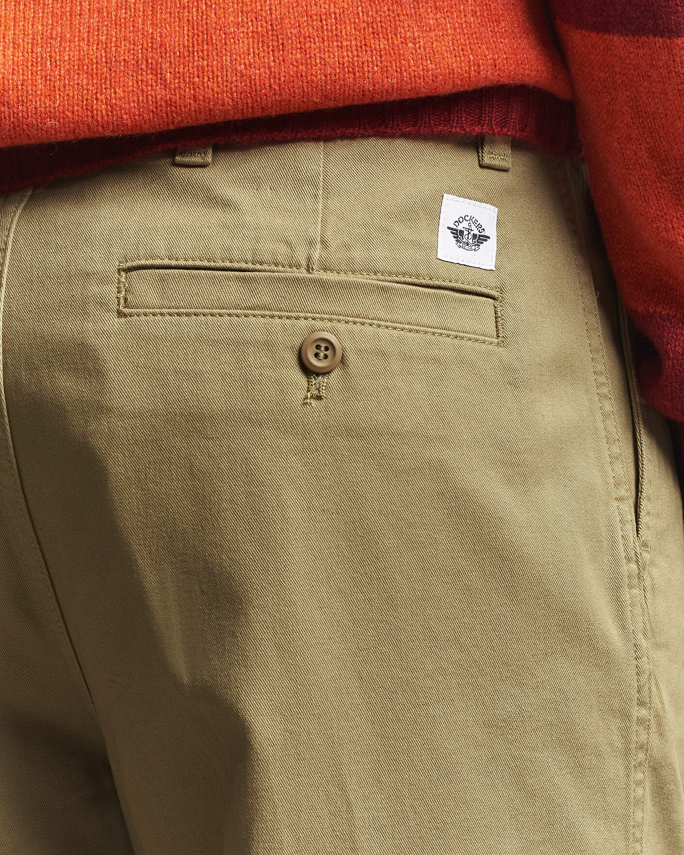 Herr | Byxor | Dockers | Original Pleated Chino Loose British Khaki