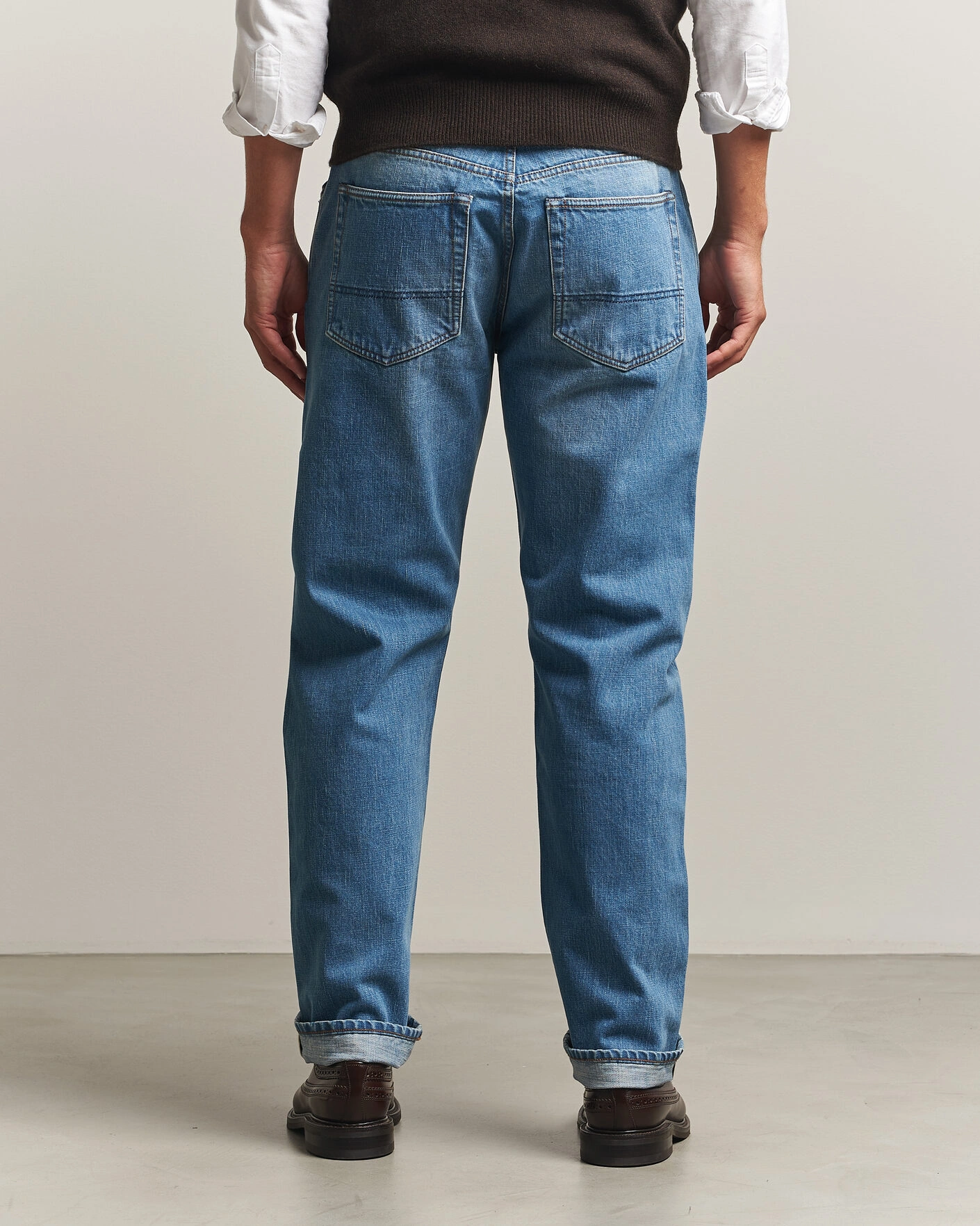 Herr | Jeans | Drake's | 5-Pocket Japanese Selvedge Denim Stone Wash