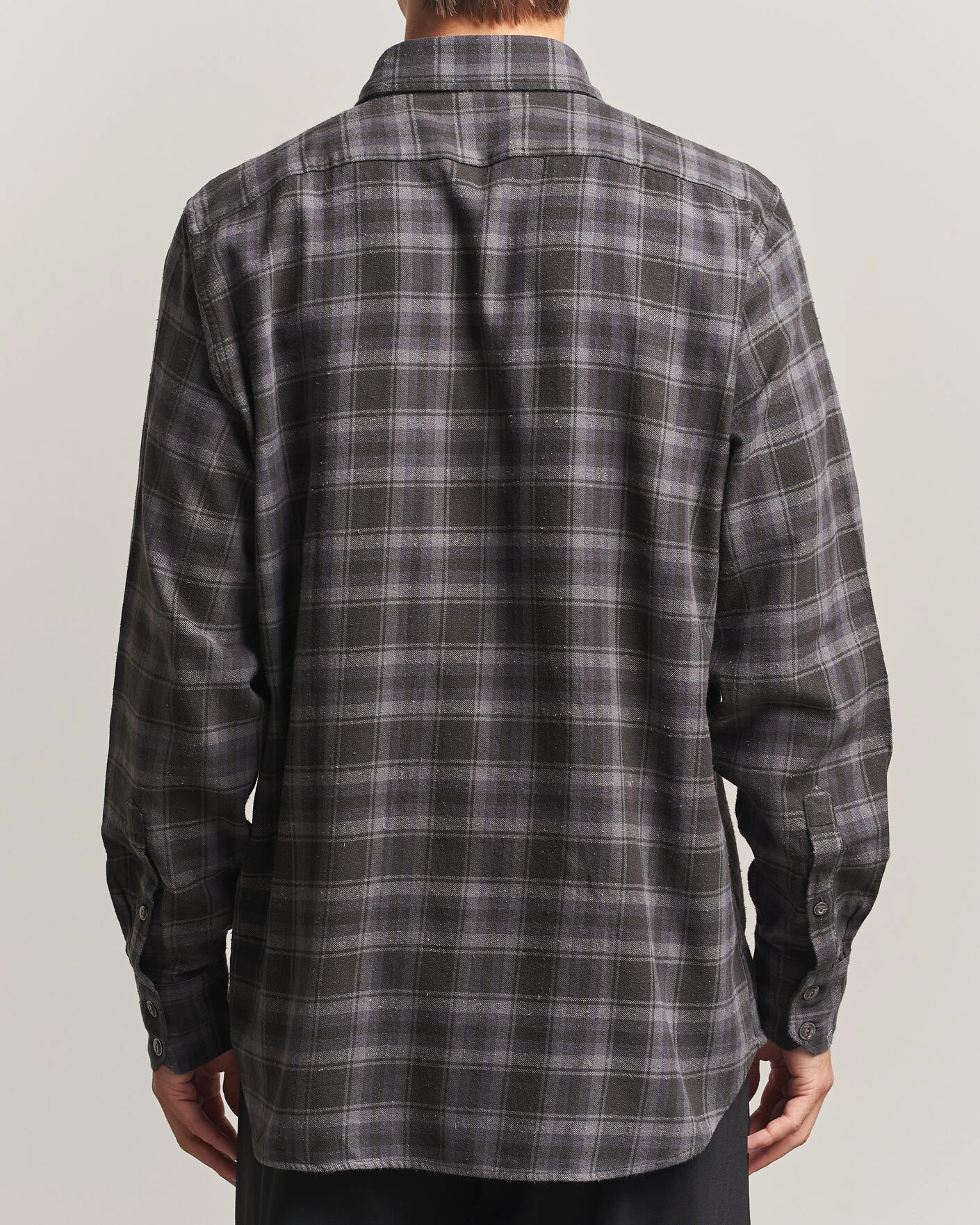 Herr | Skjortor | Drake's | Cotton/Silk Two Pocket Shirt Grey