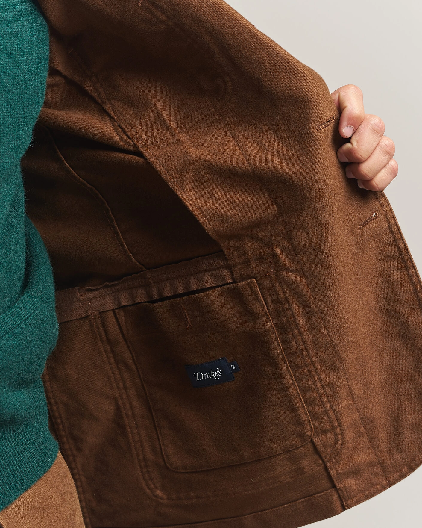 Herr | Kavajer | Drake's | MKIV Japanese Moleskin Games Blazer Brown