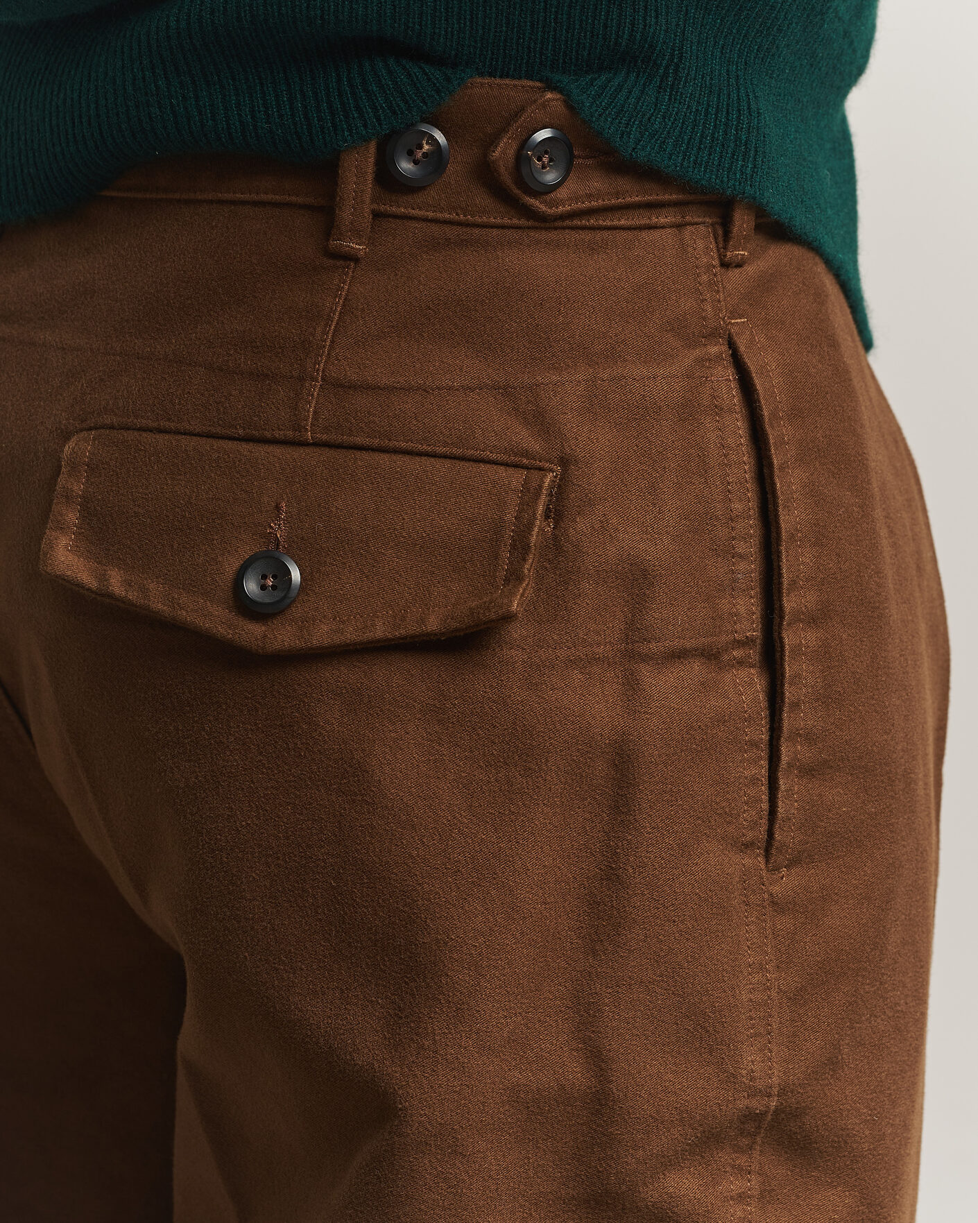 Herr | Byxor | Drake's | MKIV Japanese Moleskin Games Trousers Brown