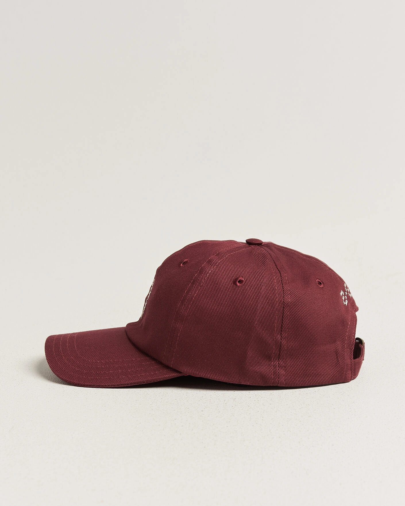 Herr | Hattar & kepsar | Drake's | Cross Stitch D Twill Baseball Cap Burgundy