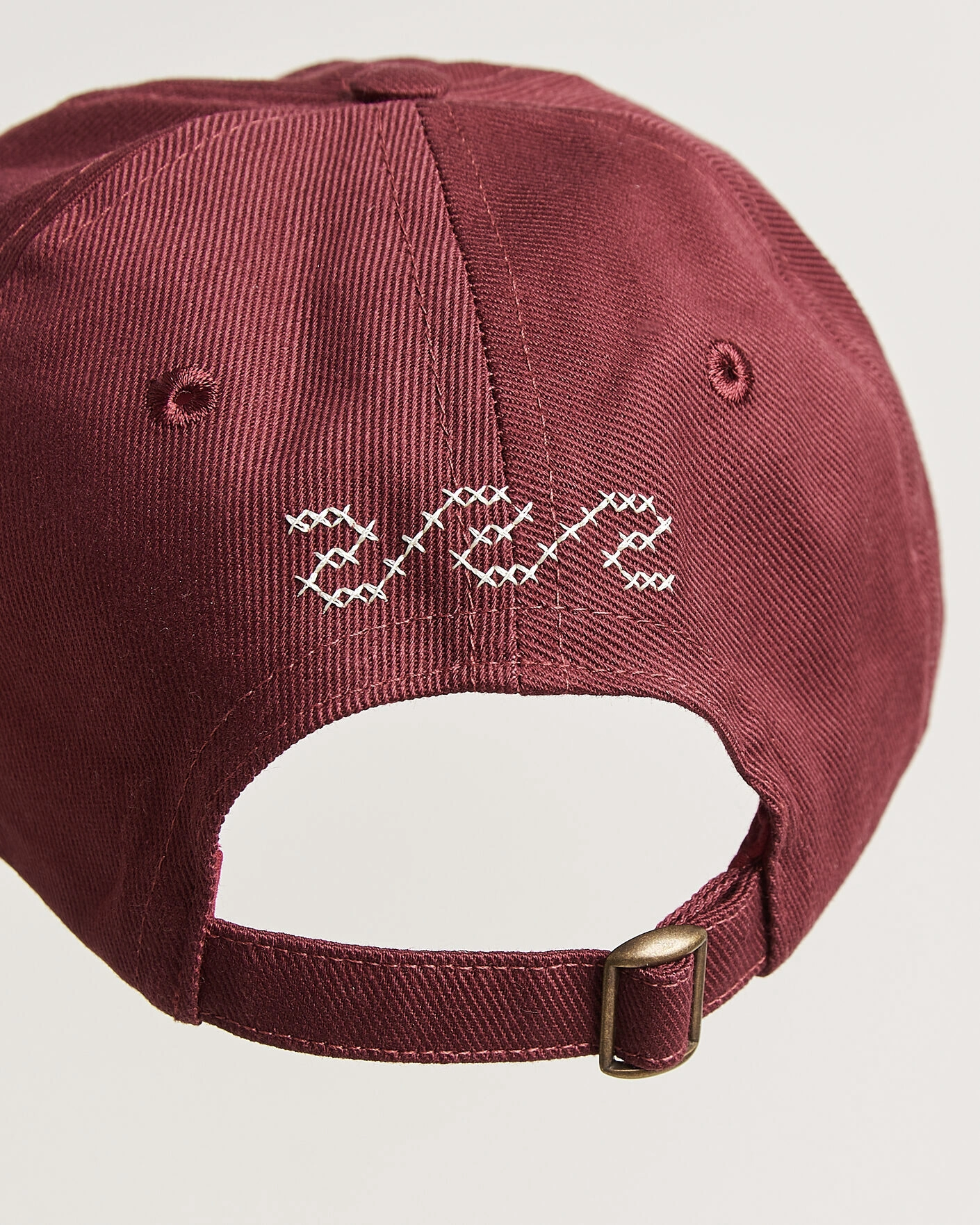 Herr | Hattar & kepsar | Drake's | Cross Stitch D Twill Baseball Cap Burgundy