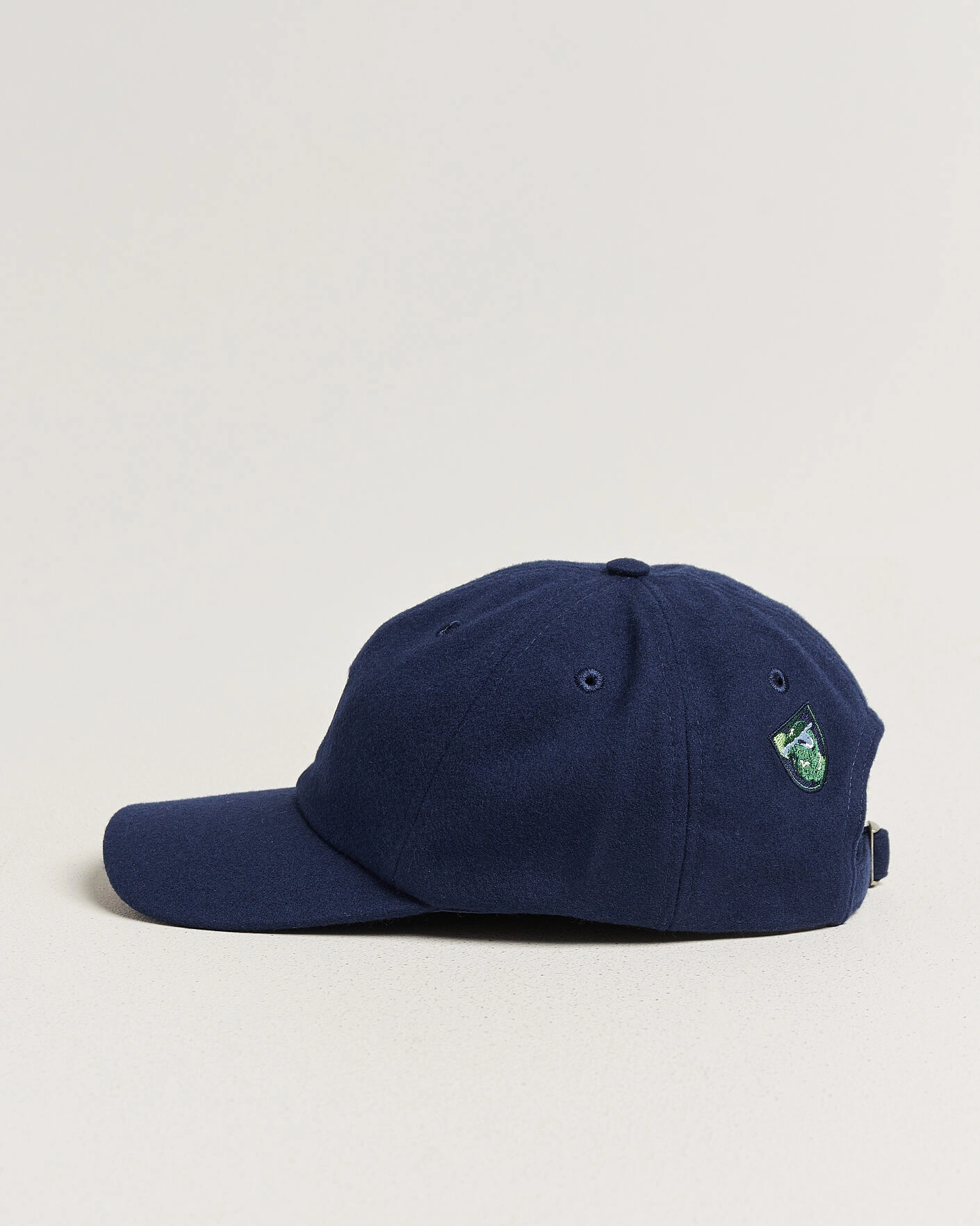 Herr | Drake's Crest Merino Wool Baseball Cap Navy | Drake's | Crest Merino Wool Baseball Cap Navy