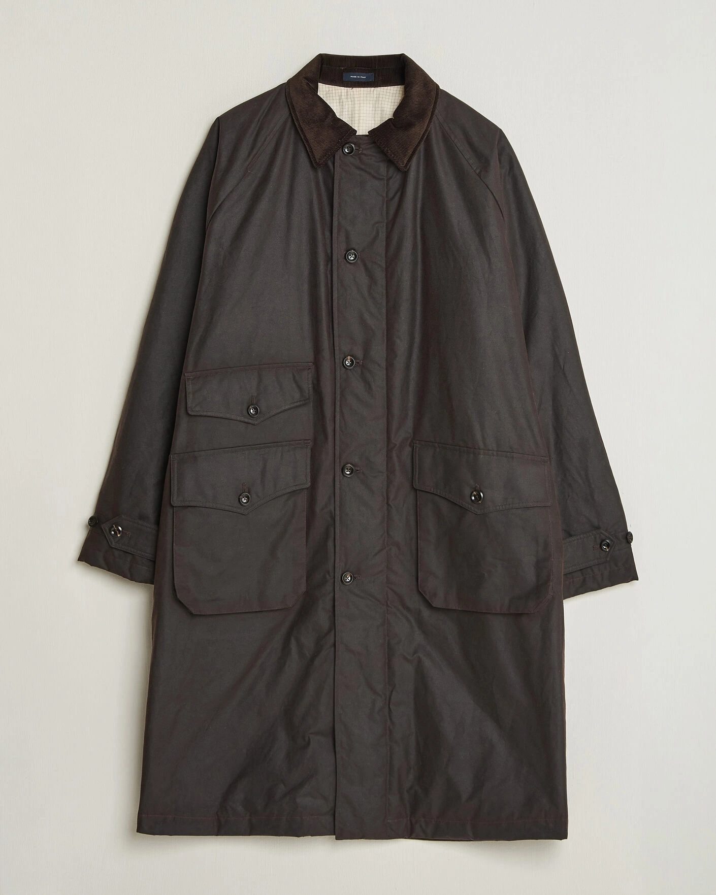 Herr | Jackor | Drake's | Military Waxed Mac Rustic