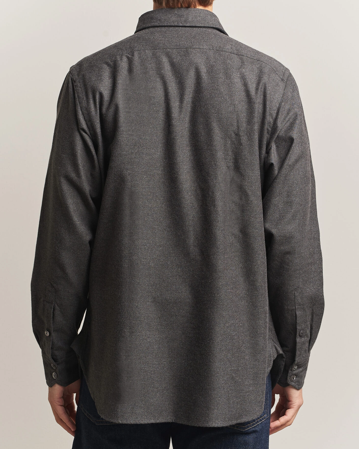 Herr | Skjortor | Drake's | Two Pocket Casual Shirt Grey