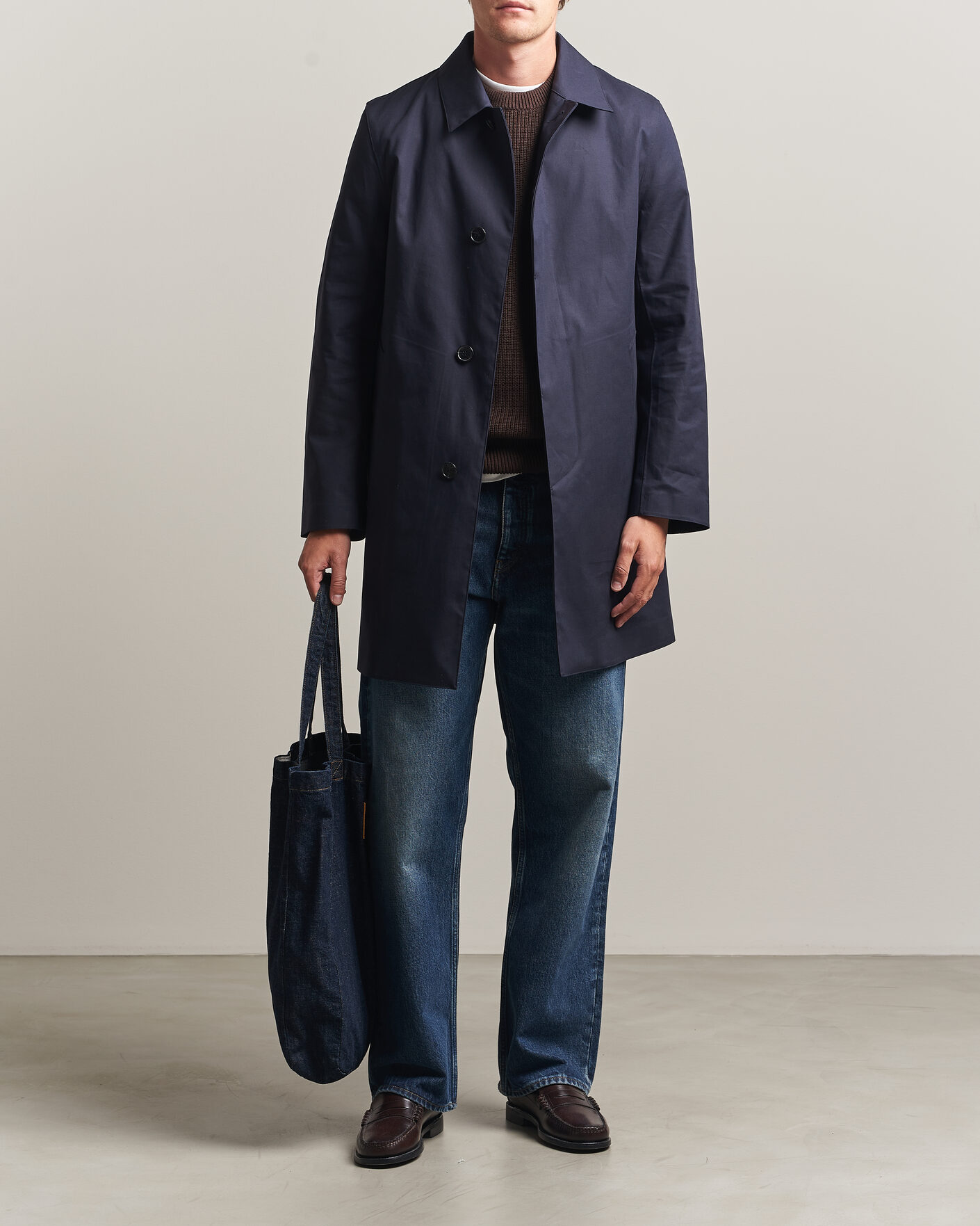 Herr | Jackor | Mackintosh | Dunoon Car Coat Navy