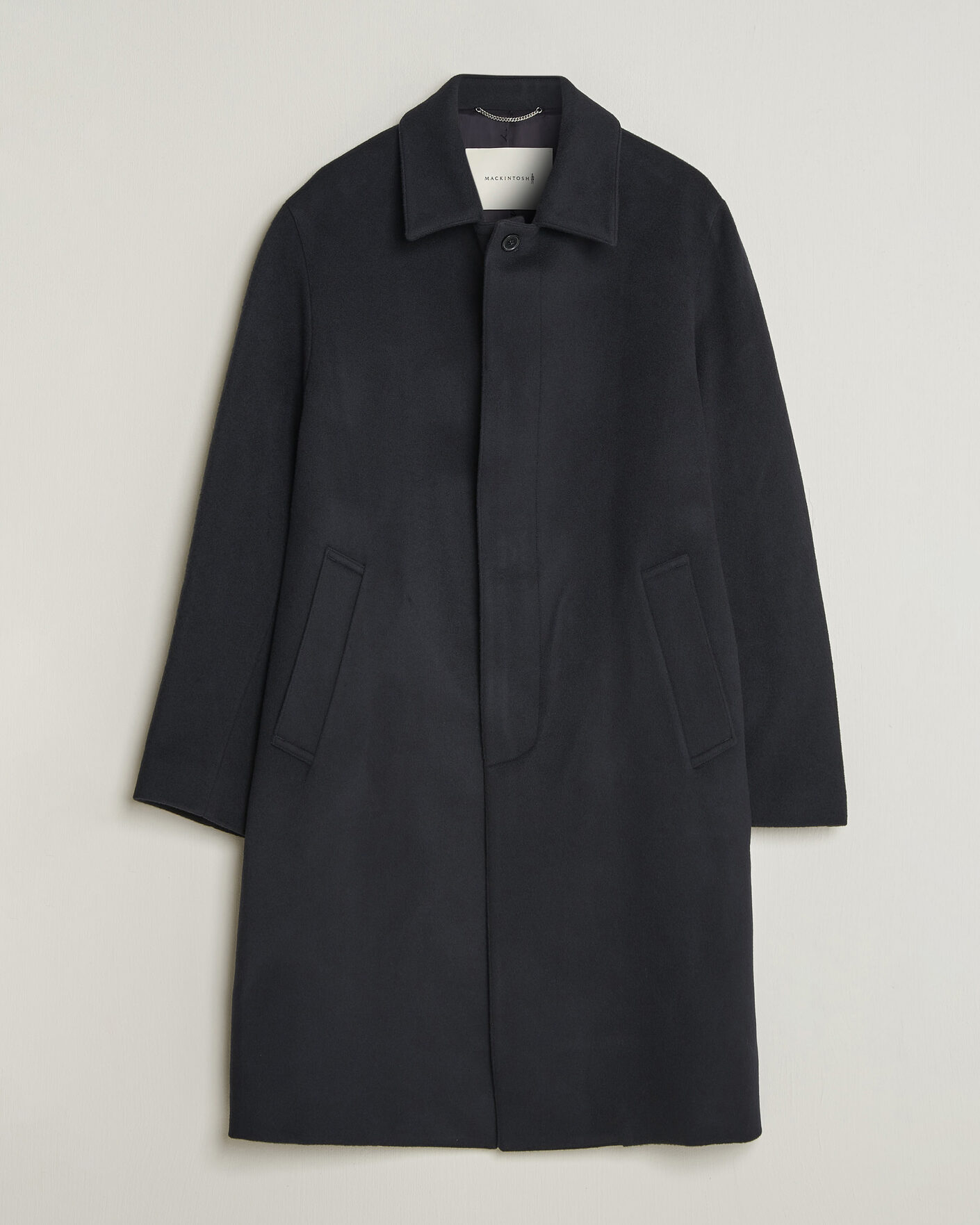 Herr | Jackor | Mackintosh | Dunkeld Wool/Cashmere Coat Navy