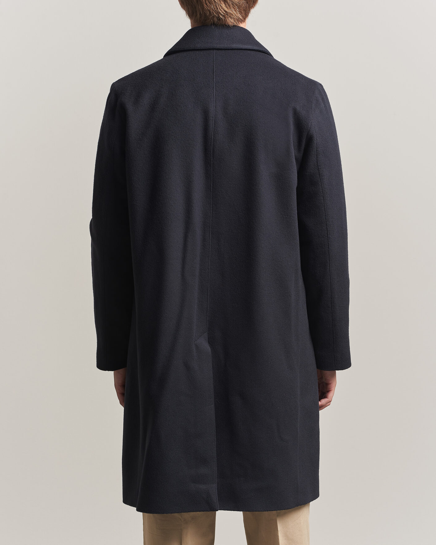 Herr | Jackor | Mackintosh | Dunkeld Wool/Cashmere Coat Navy